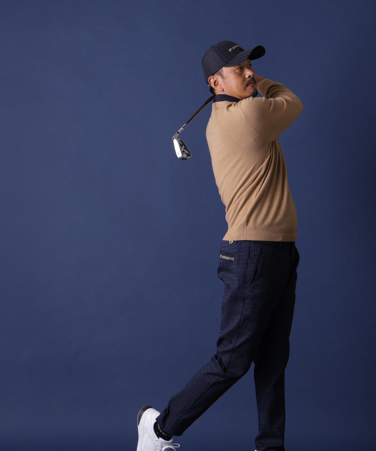 [THE OLD COURSE][ストレッチ] 千鳥ジャガードパンツ (MENS)