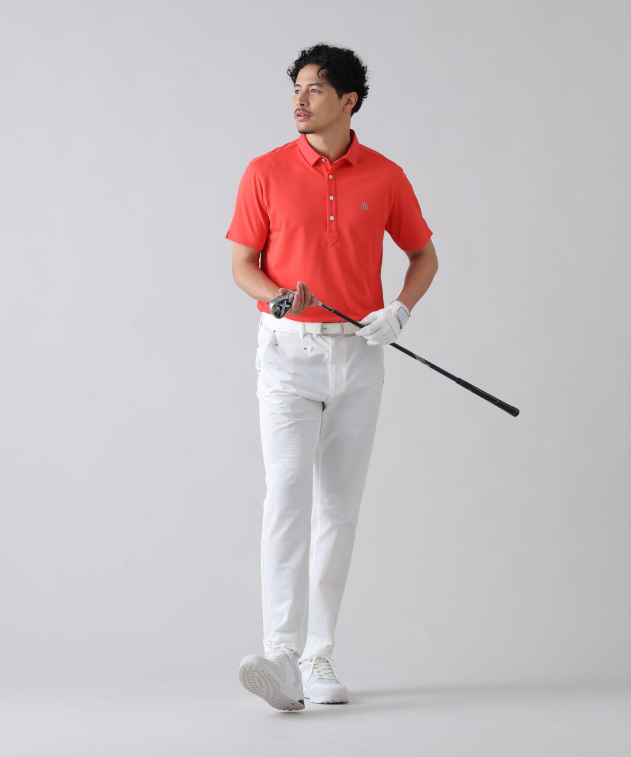 【吸水速乾】【UVカット】ポップコーンストレッチ半袖ポロシャツ (MENS)