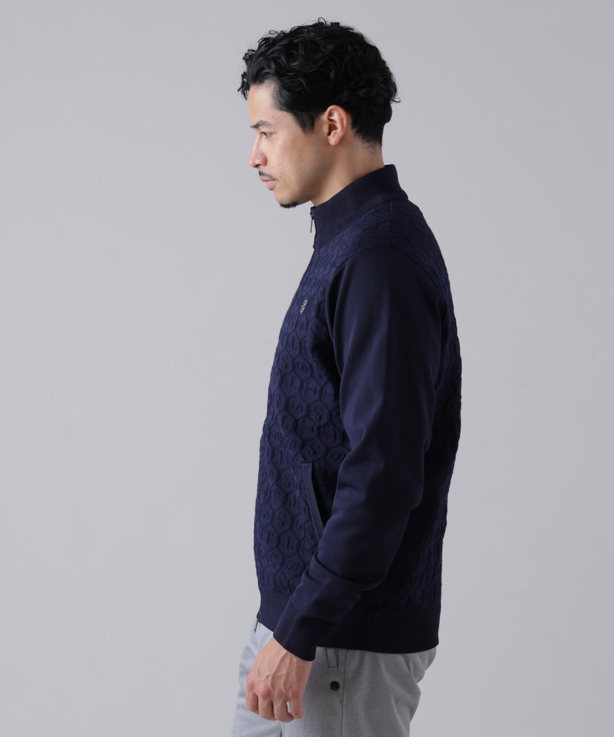 14GSTケーブルジャガードニットブルゾン (MENS)