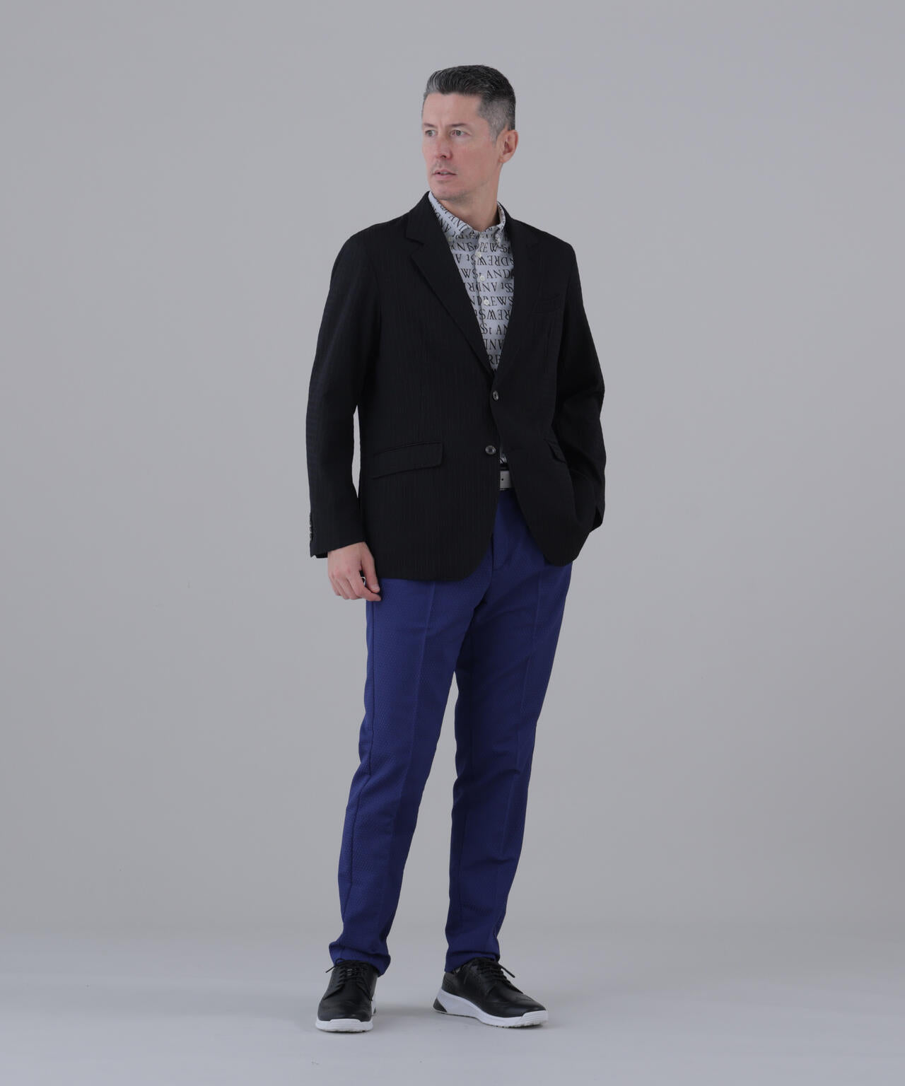 【ストレッチ】ふくれジャガードジャケット (MENS)