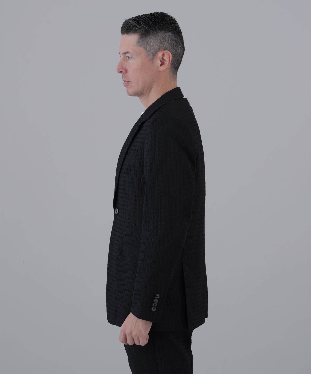 【ストレッチ】ふくれジャガードジャケット (MENS)