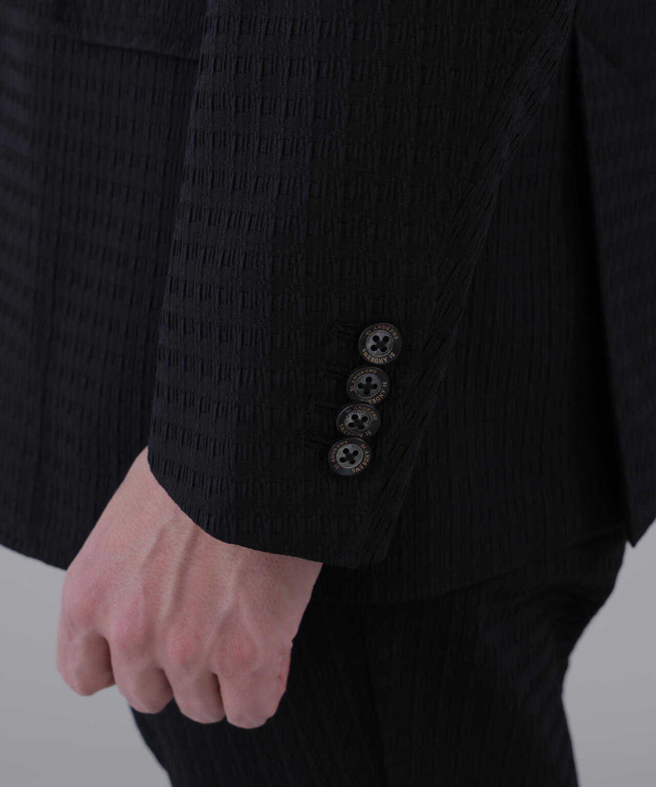 【ストレッチ】ふくれジャガードジャケット (MENS)