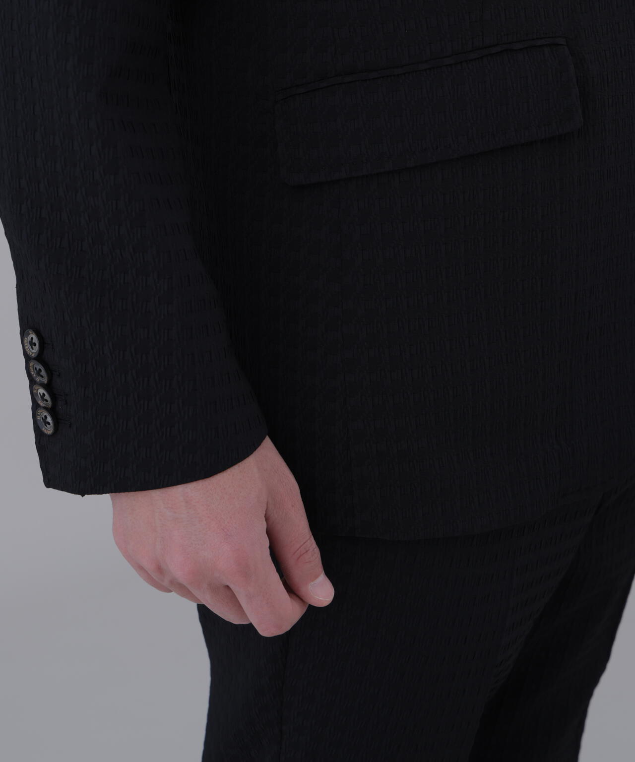 【ストレッチ】ふくれジャガードジャケット (MENS)