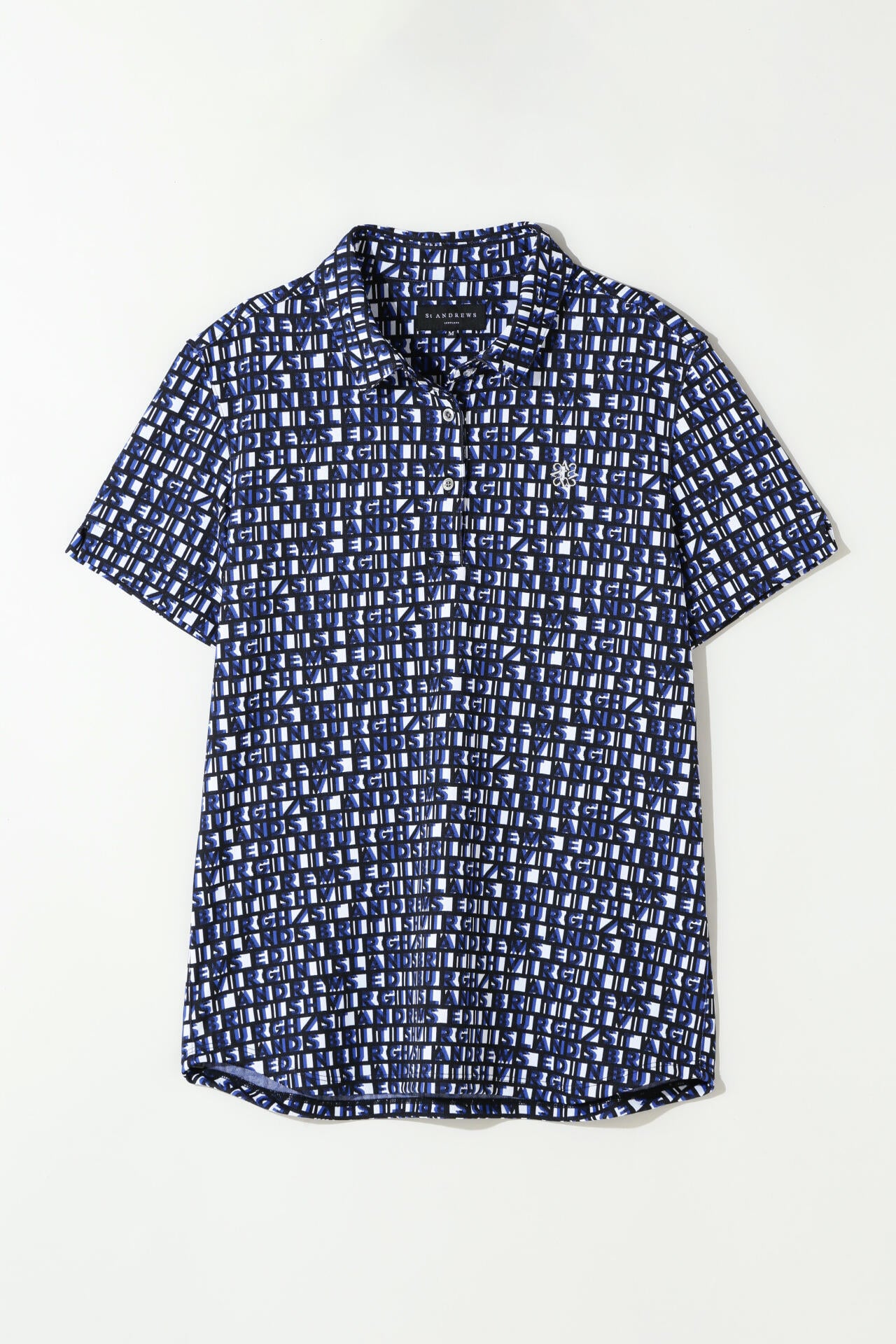 スクエアロゴジャガード半袖シャツ (WOMENS)