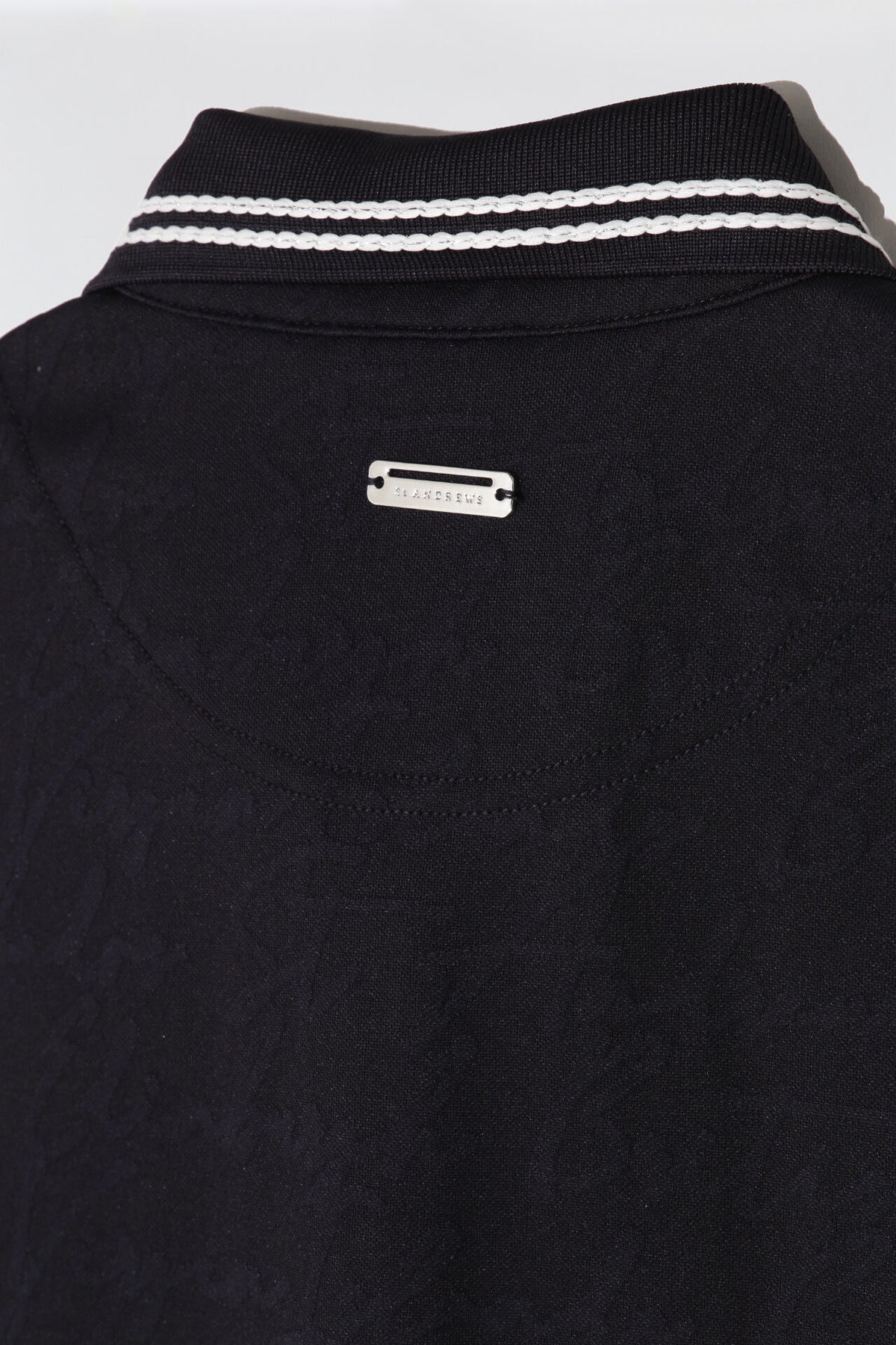 ハンドライティングジャガード無地 半袖ポロシャツ (WOMENS)