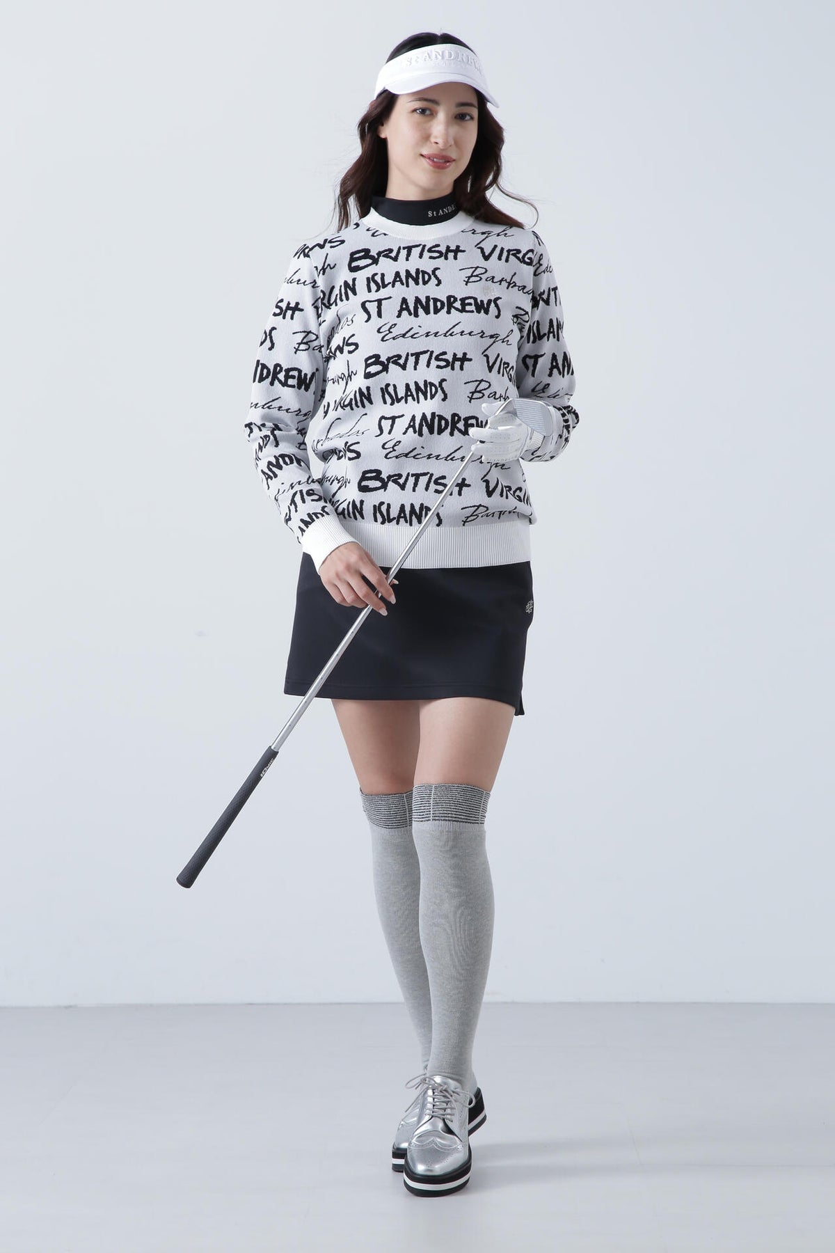 カチオンポリエステル ベア天竺 長袖ハイネック (WOMENS)