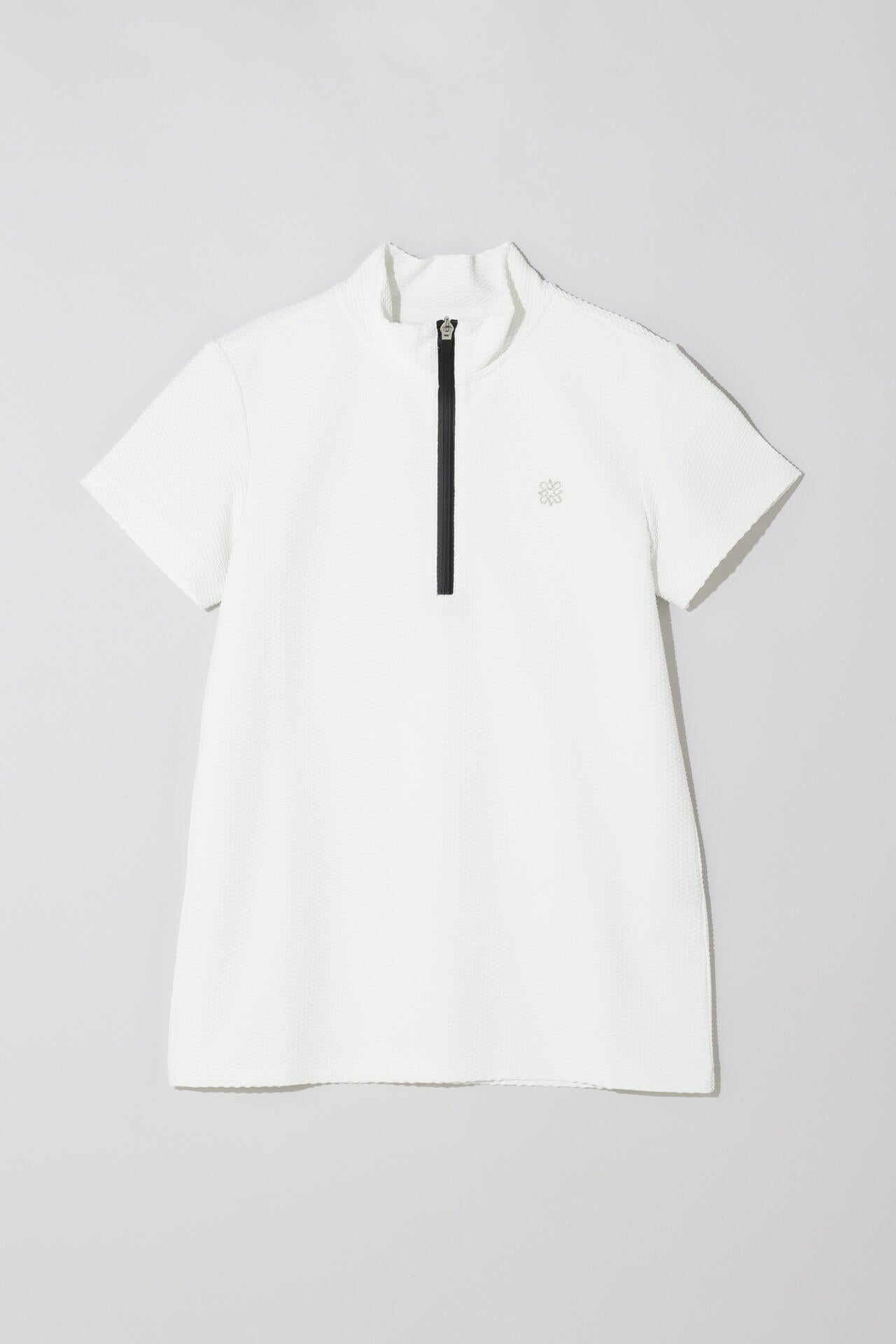 デルタ半袖 ハーフジップアップカットソー (WOMENS)