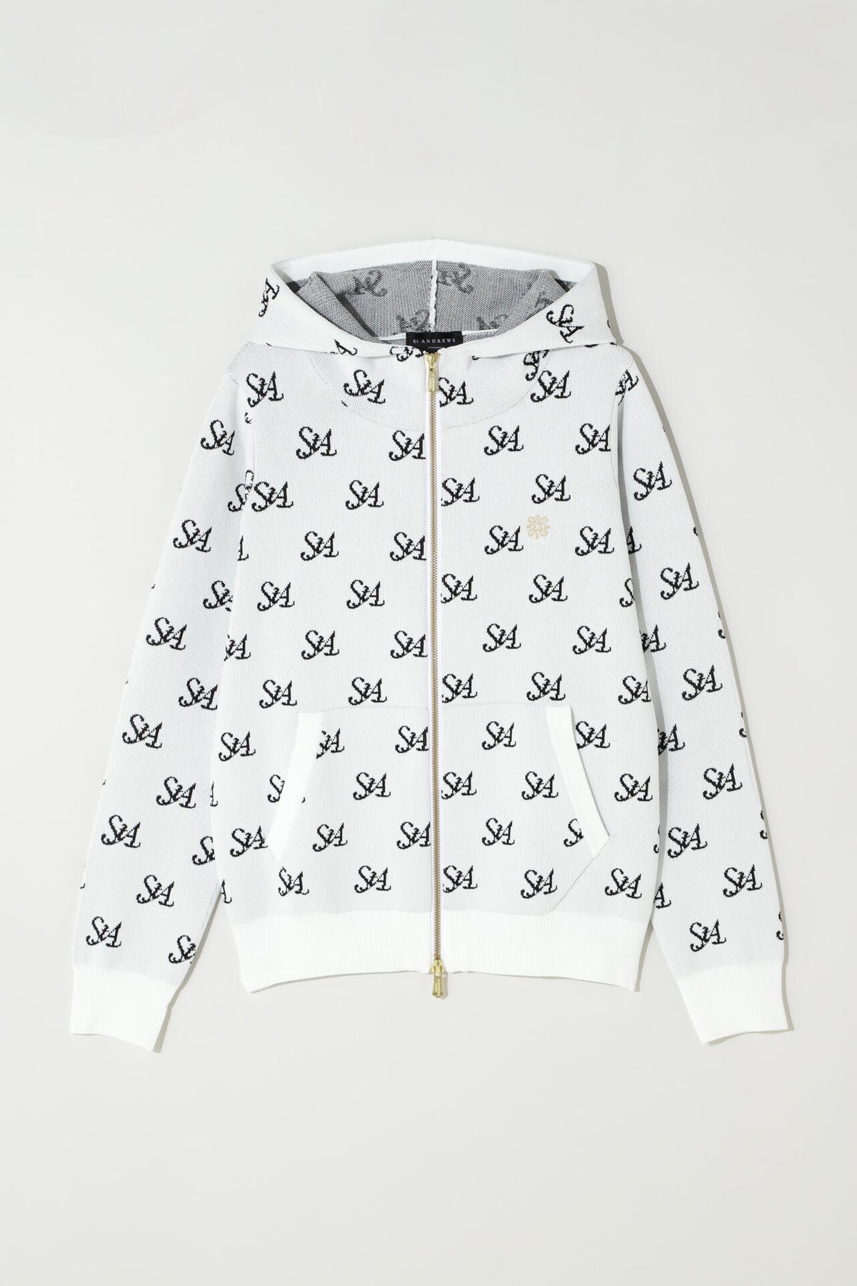 12G STAロゴジャガード フルジップニットフーディー (WOMENS)
