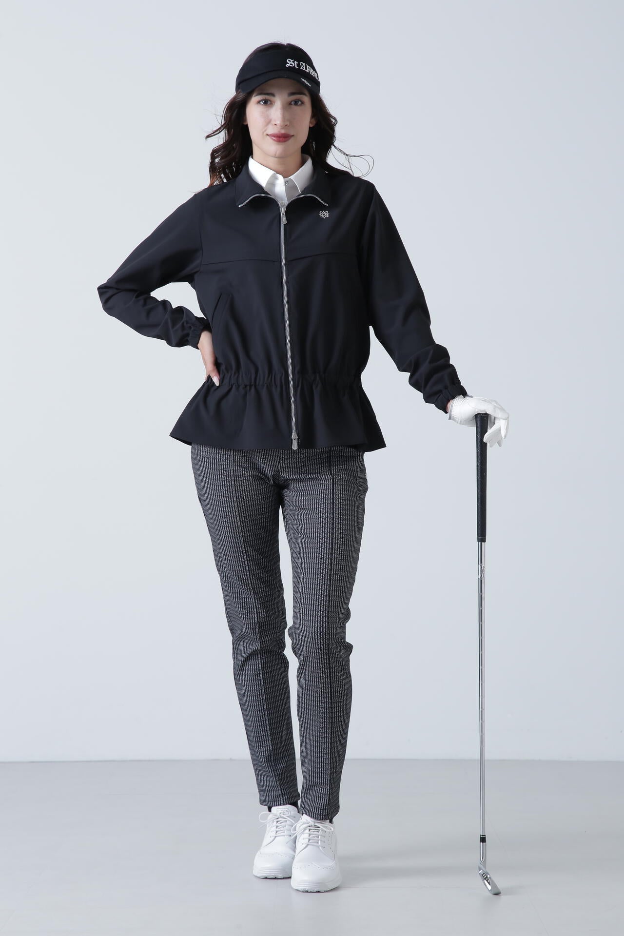 ストライプウェーブストレッチパンツ (WOMENS)