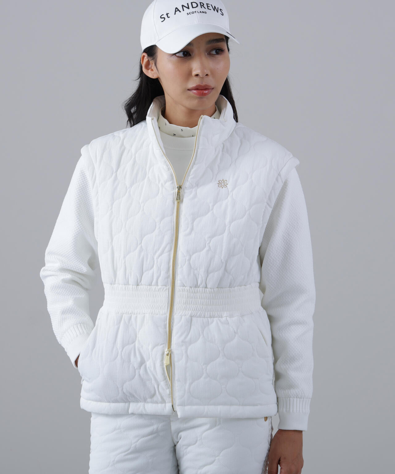 ウェーブストレッチ中綿ブルゾン (WOMENS)
