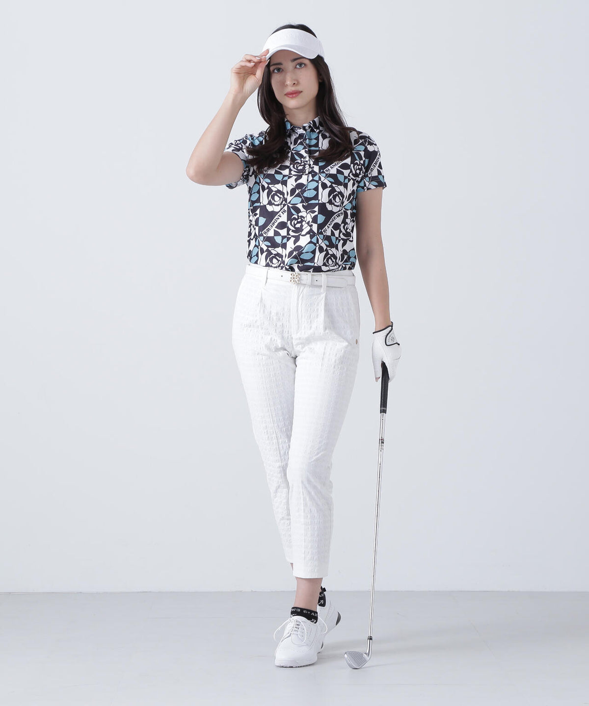 トリコットメッシュボニースコットランド柄半袖シャツ (WOMENS)
