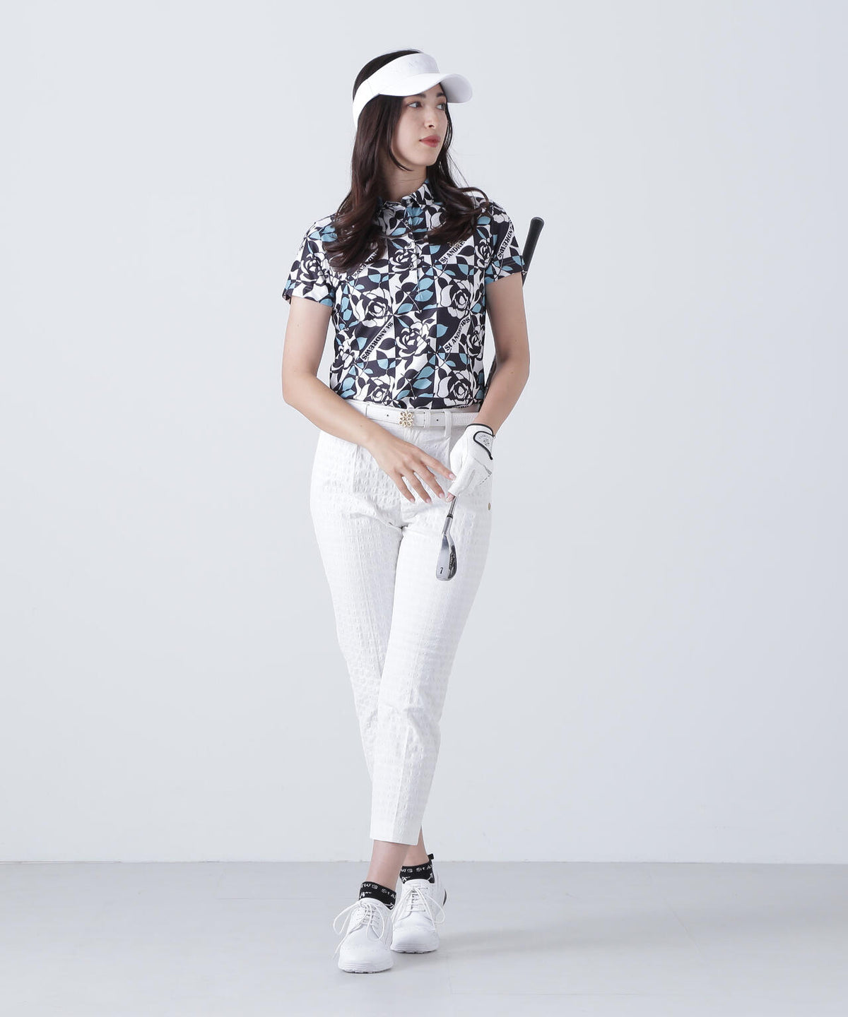 トリコットメッシュボニースコットランド柄半袖シャツ (WOMENS)