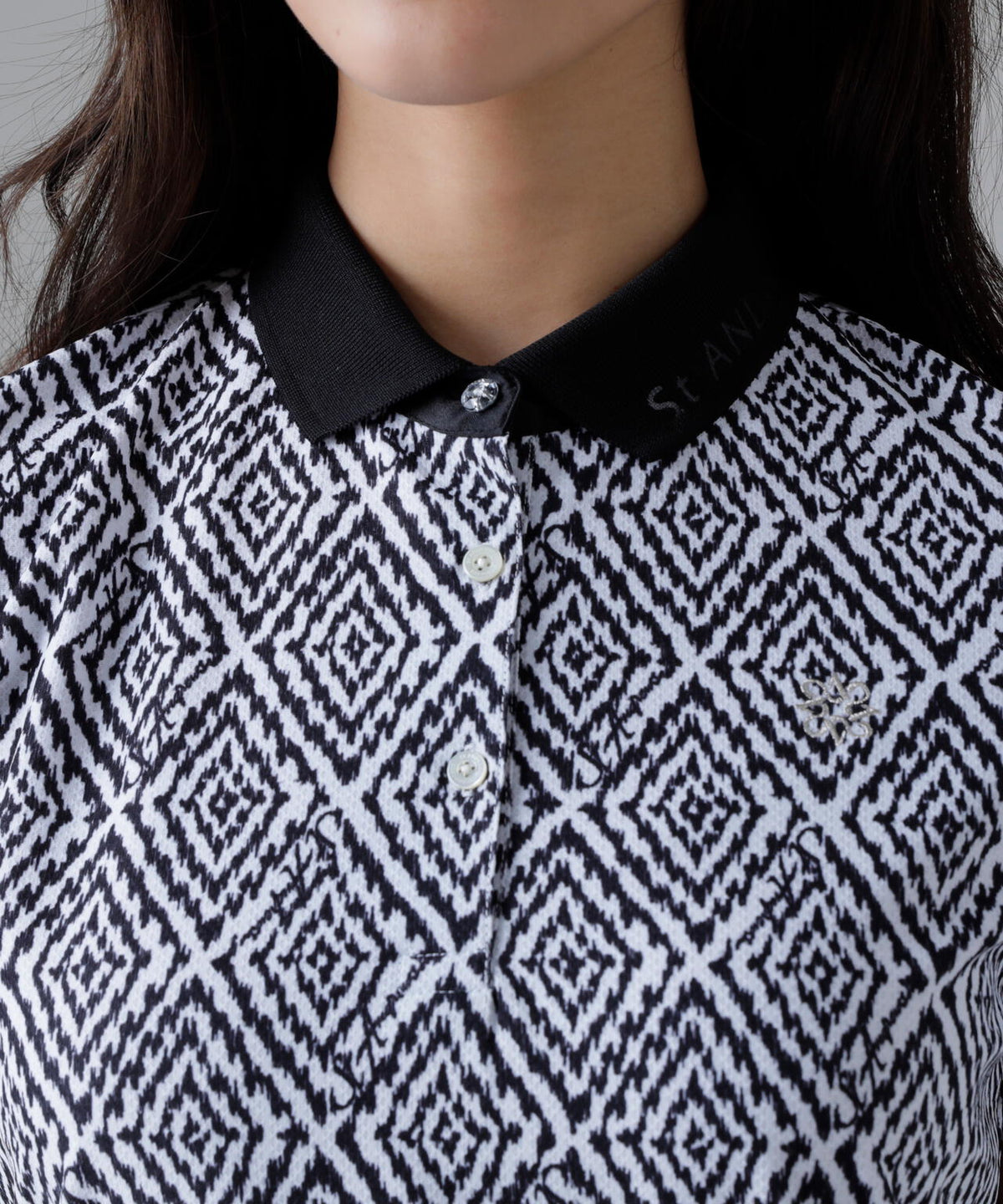 SPXダイヤプリント半袖ポロシャツ (WOMENS)