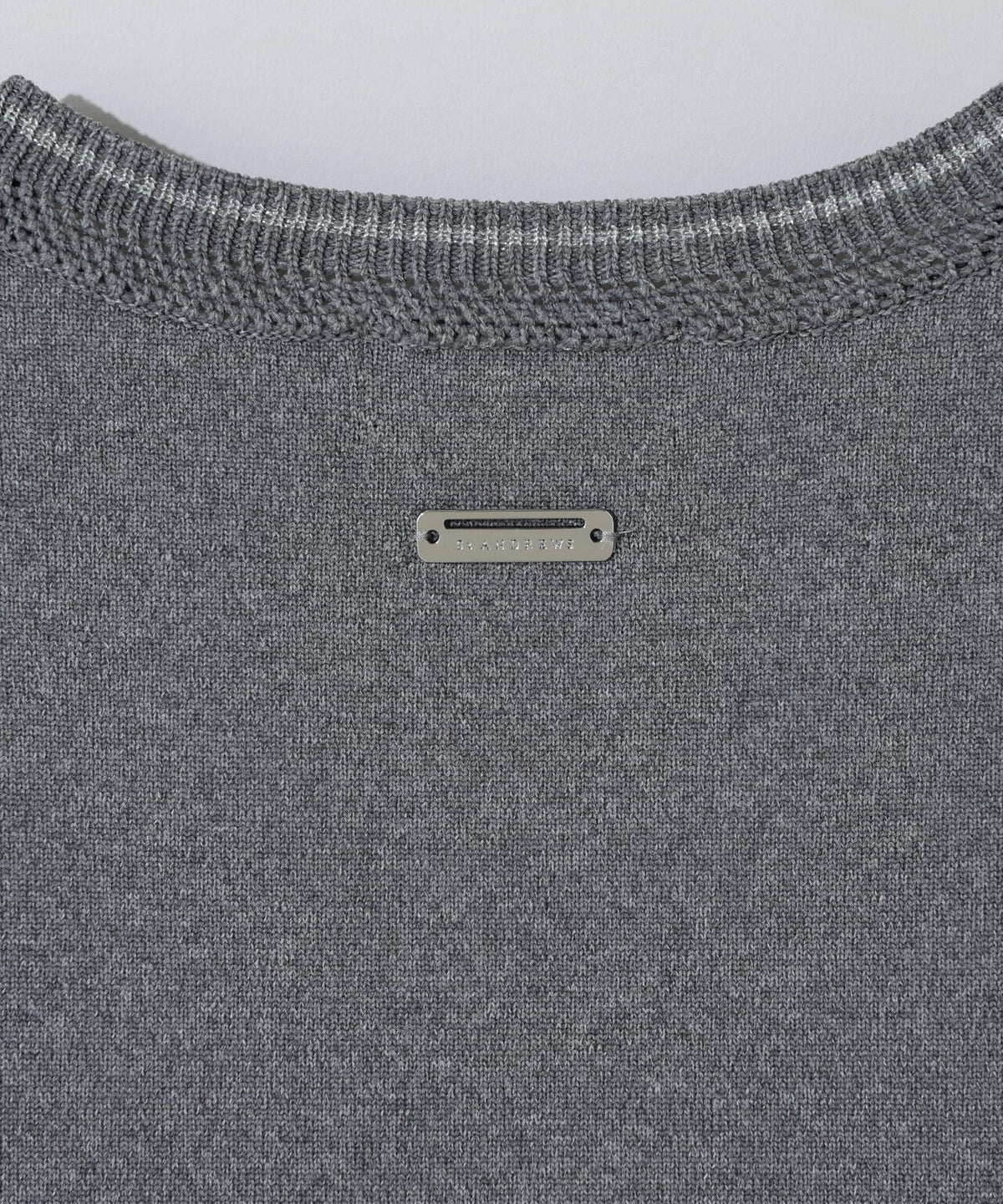 14G天竺×ケーブル Vネックニットベスト (WOMENS)