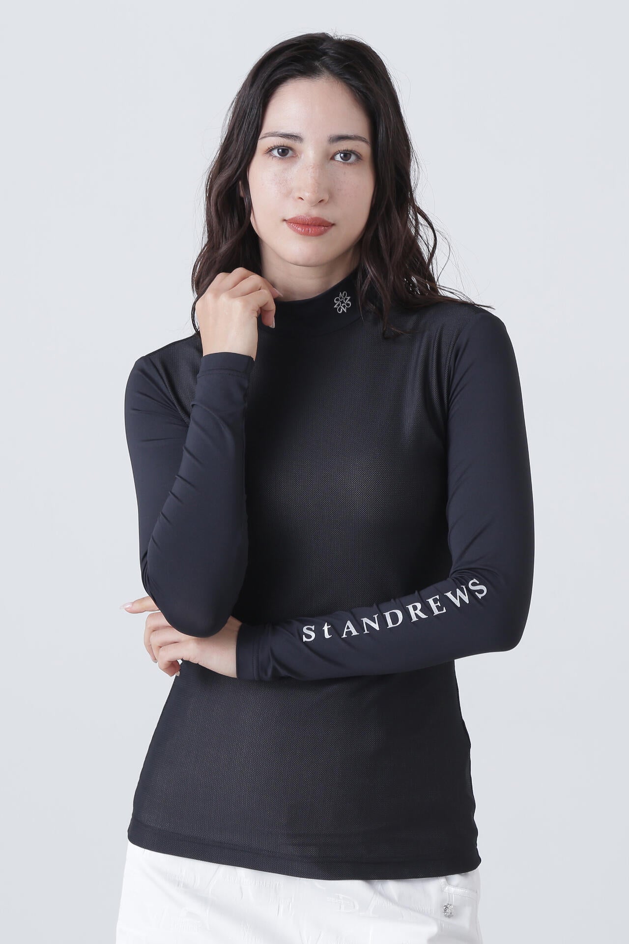 ツインコットUV×SUNPROFITメッシュ長袖ハイネックインナー (WOMENS)