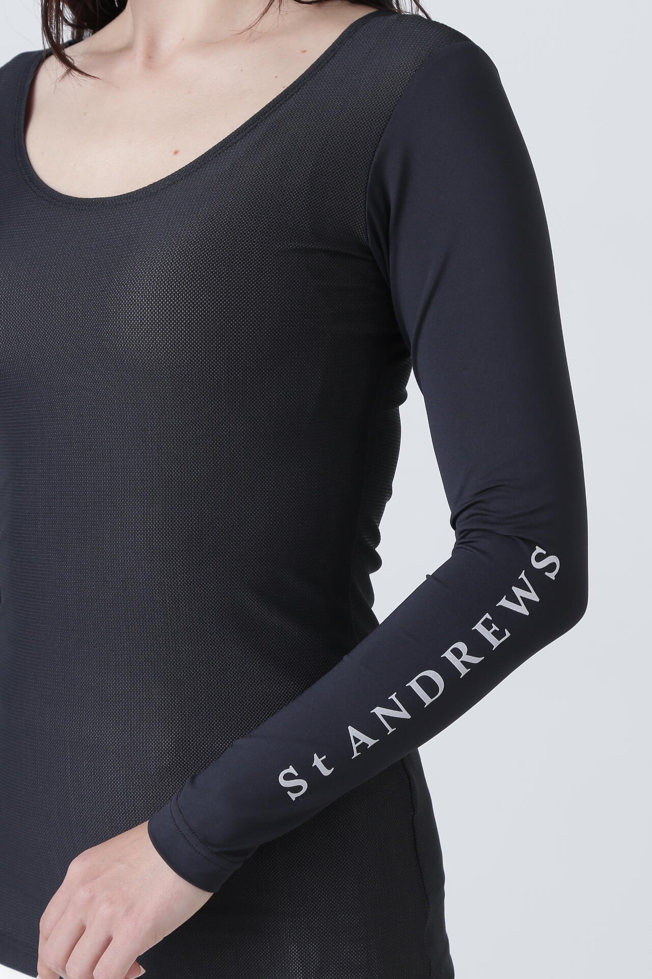 ツインコットUV×SUNPROFITメッシュ長袖Uネックインナー (WOMENS)