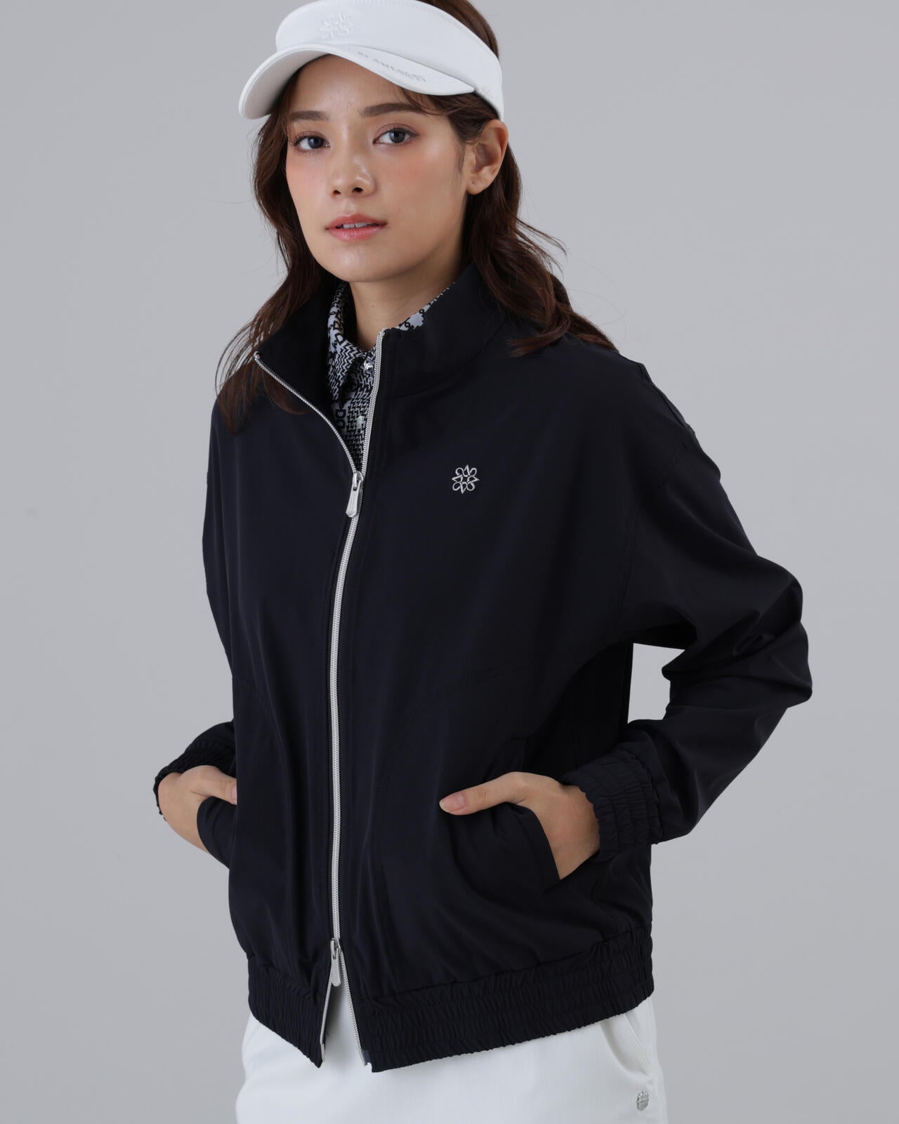 【撥水】【ストレッチ】ナイロンタフタブルゾン (WOMENS)