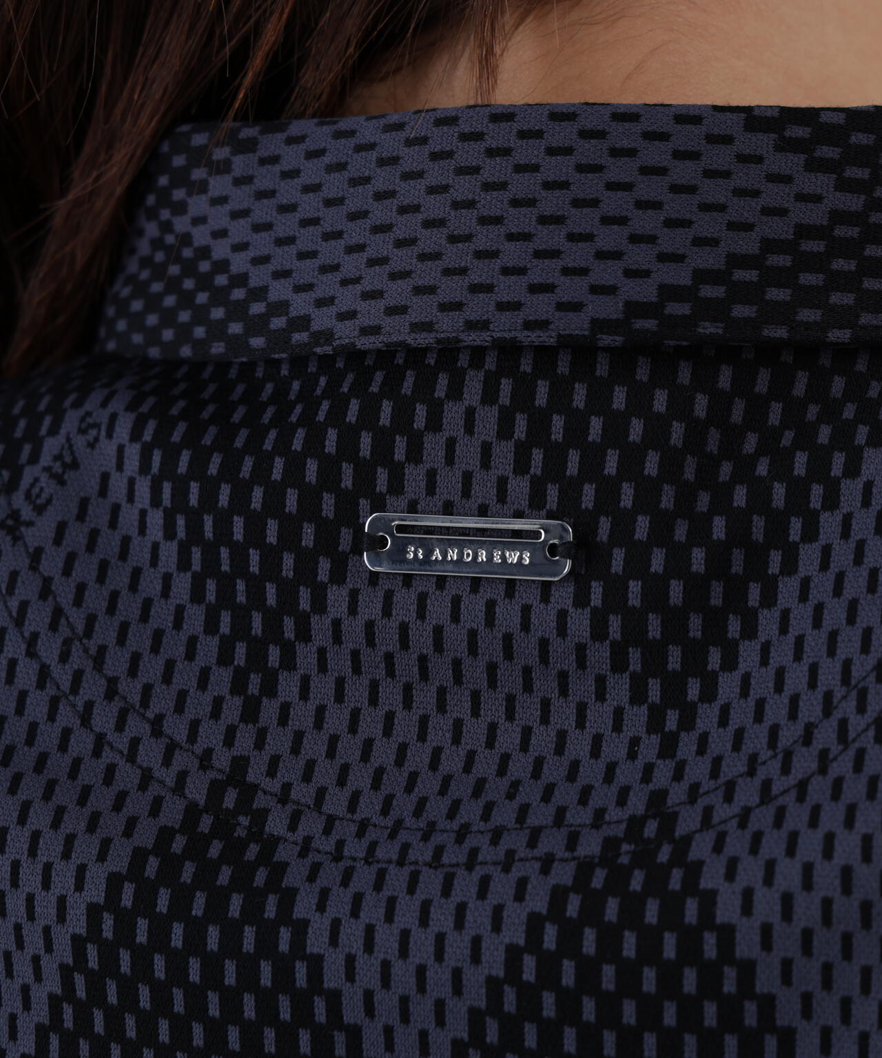 【UVカット】ダイヤジャガード半袖シャツ (WOMENS)