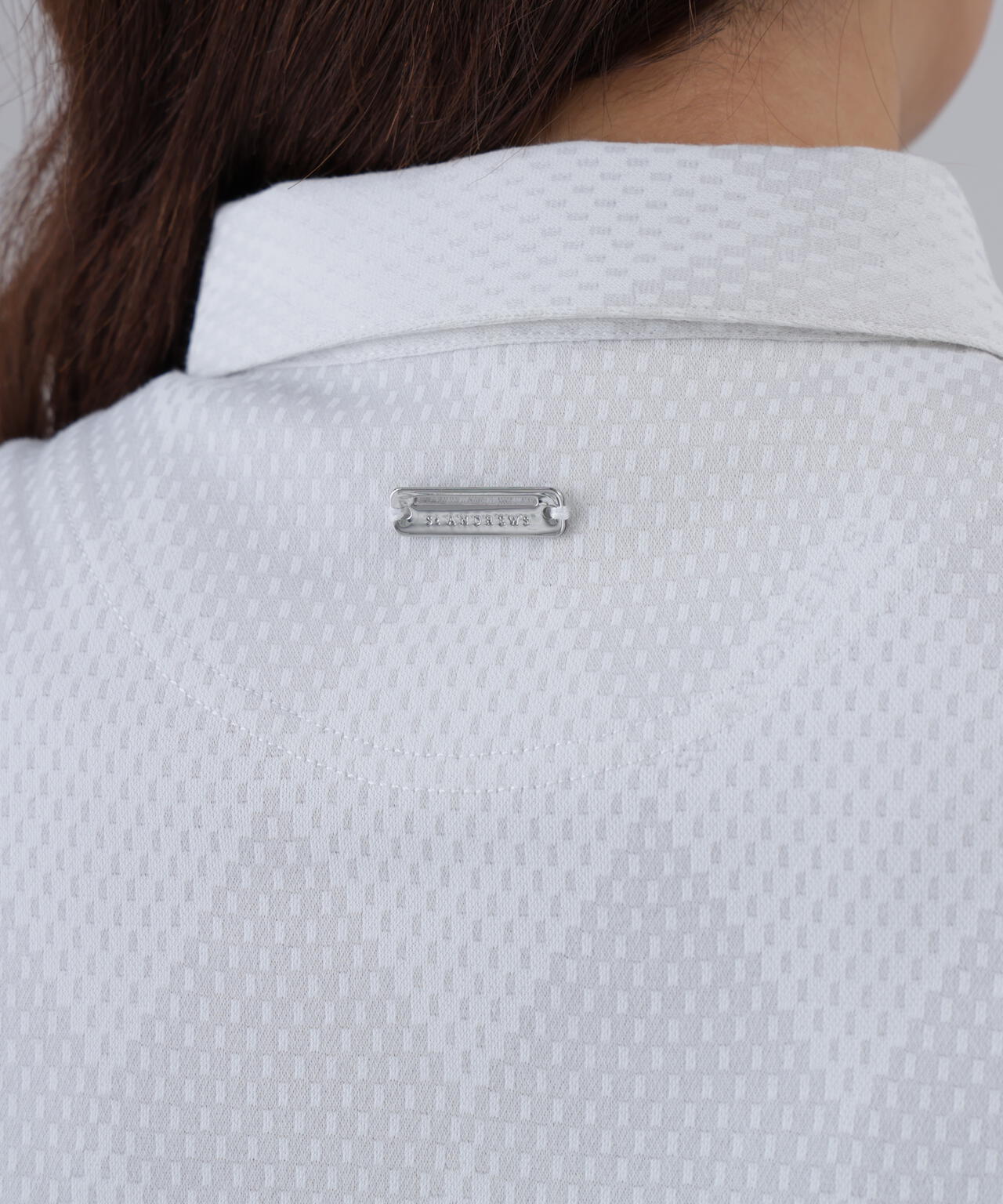 【UVカット】ダイヤジャガード半袖シャツ (WOMENS)