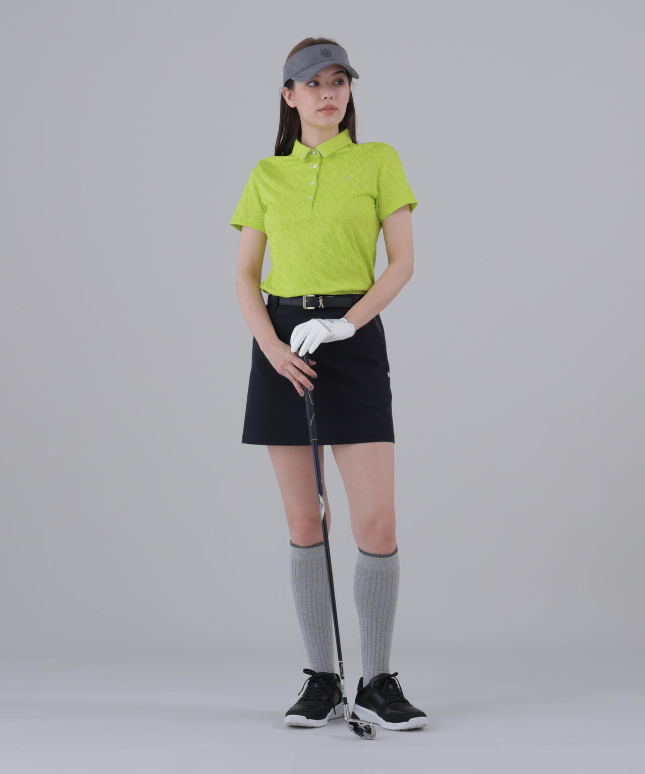 【吸水速乾】SAロゴジャガード無地半袖シャツ (WOMENS)