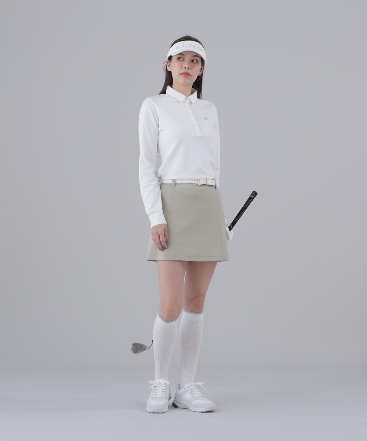 【吸水速乾】【UVカット】SPX裏使いジャガード長袖シャツ (WOMENS)