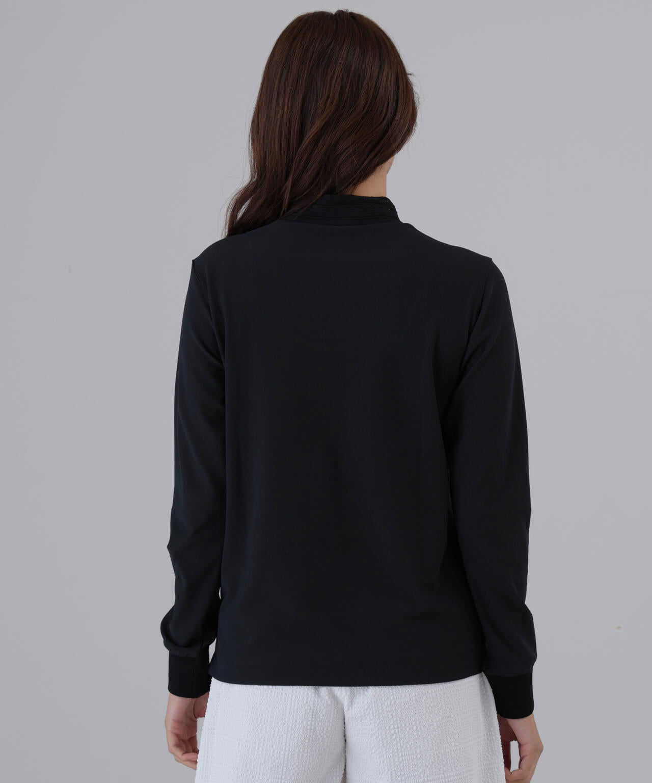 【接触冷感】【吸水速乾】【UVカット】ドビーストレッチ長袖ハイネック (WOMENS)