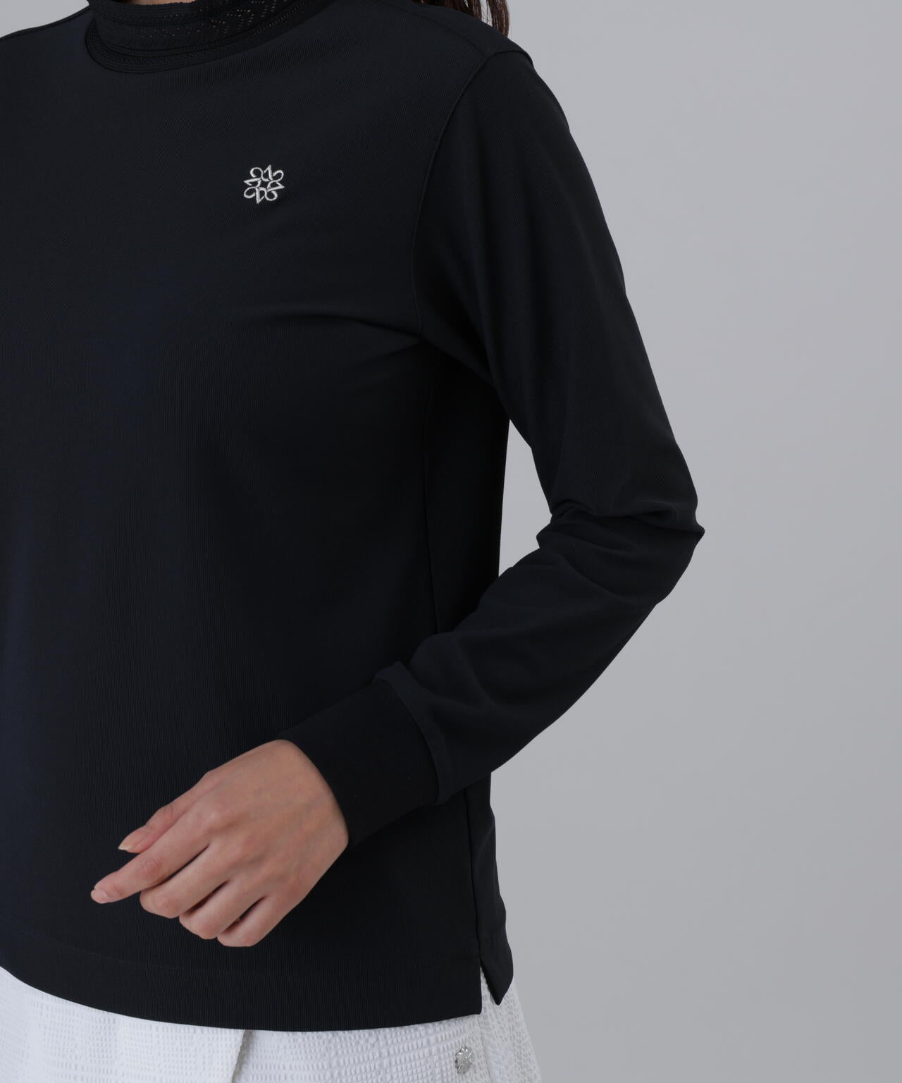 【接触冷感】【吸水速乾】【UVカット】ドビーストレッチ長袖ハイネック (WOMENS)