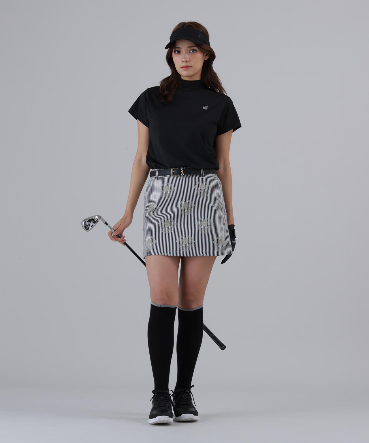 ポリエステルベア天竺ハイネックカットソー (WOMENS)