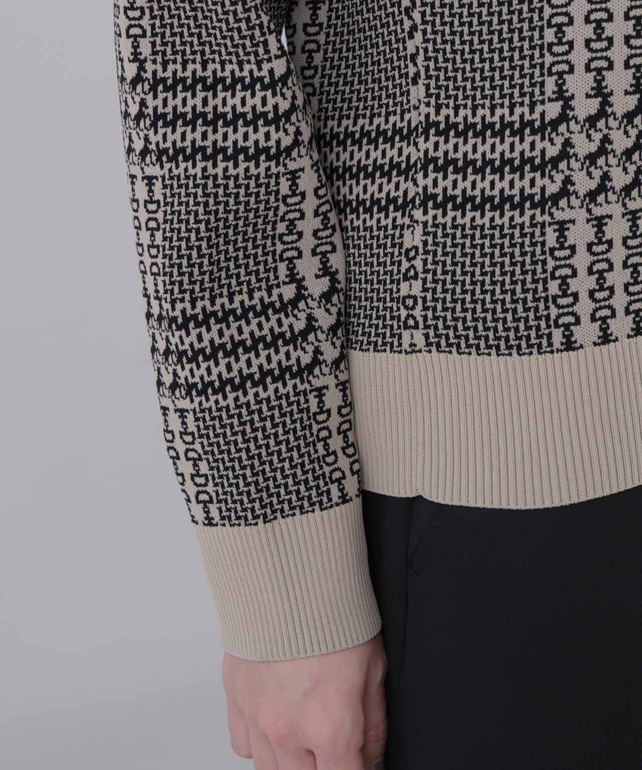 14Gホースビットチェックジャガードプルオーバーニット (WOMENS)