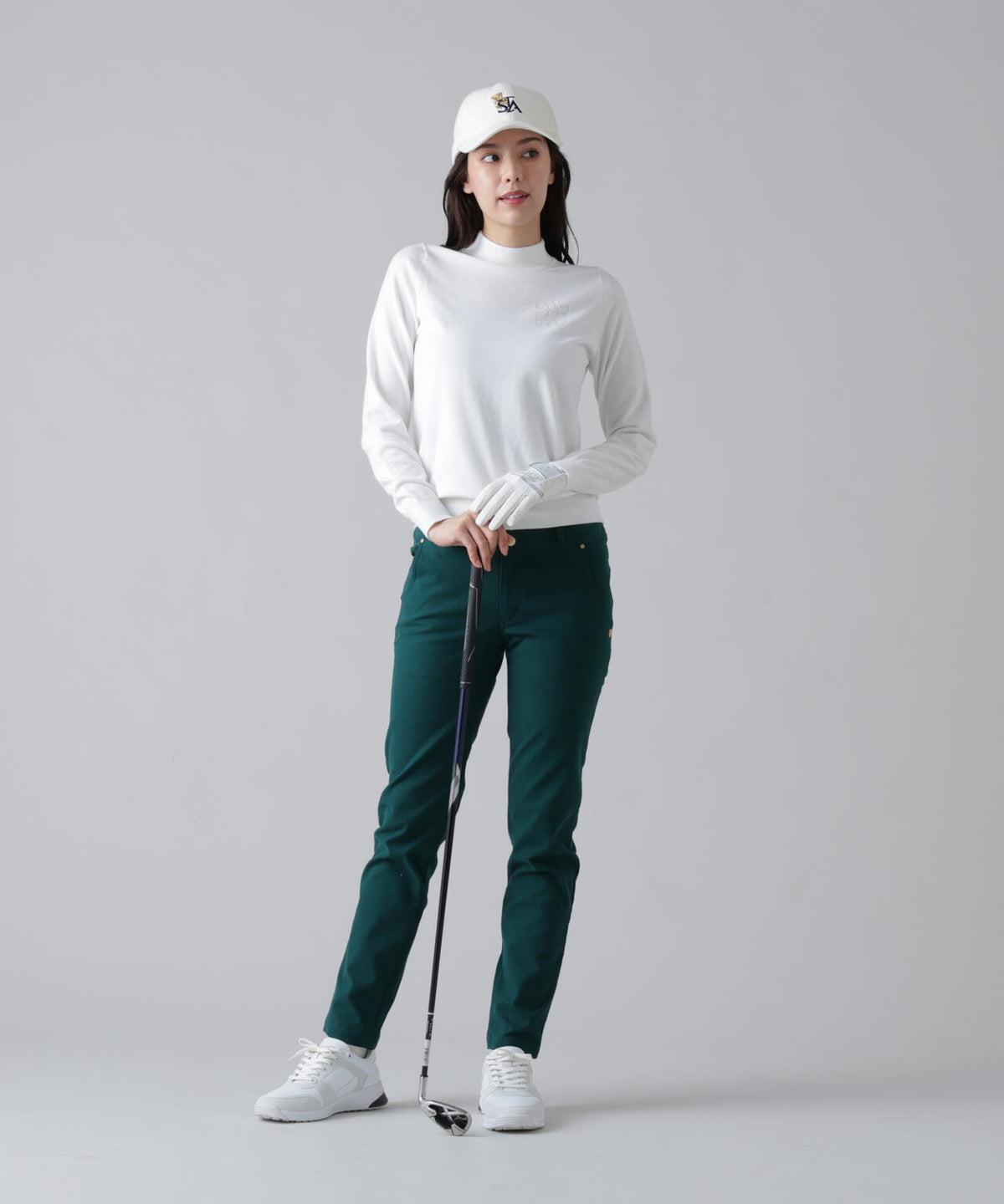 [ストレッチ]  起毛ジャガード5ポケットパンツ (WOMENS)