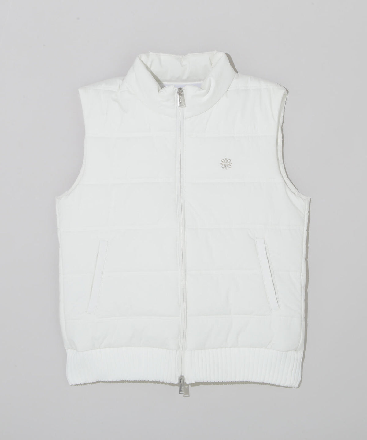 [防風・撥水] ストレッチドットドビー中綿フルジップベスト (WOMENS)