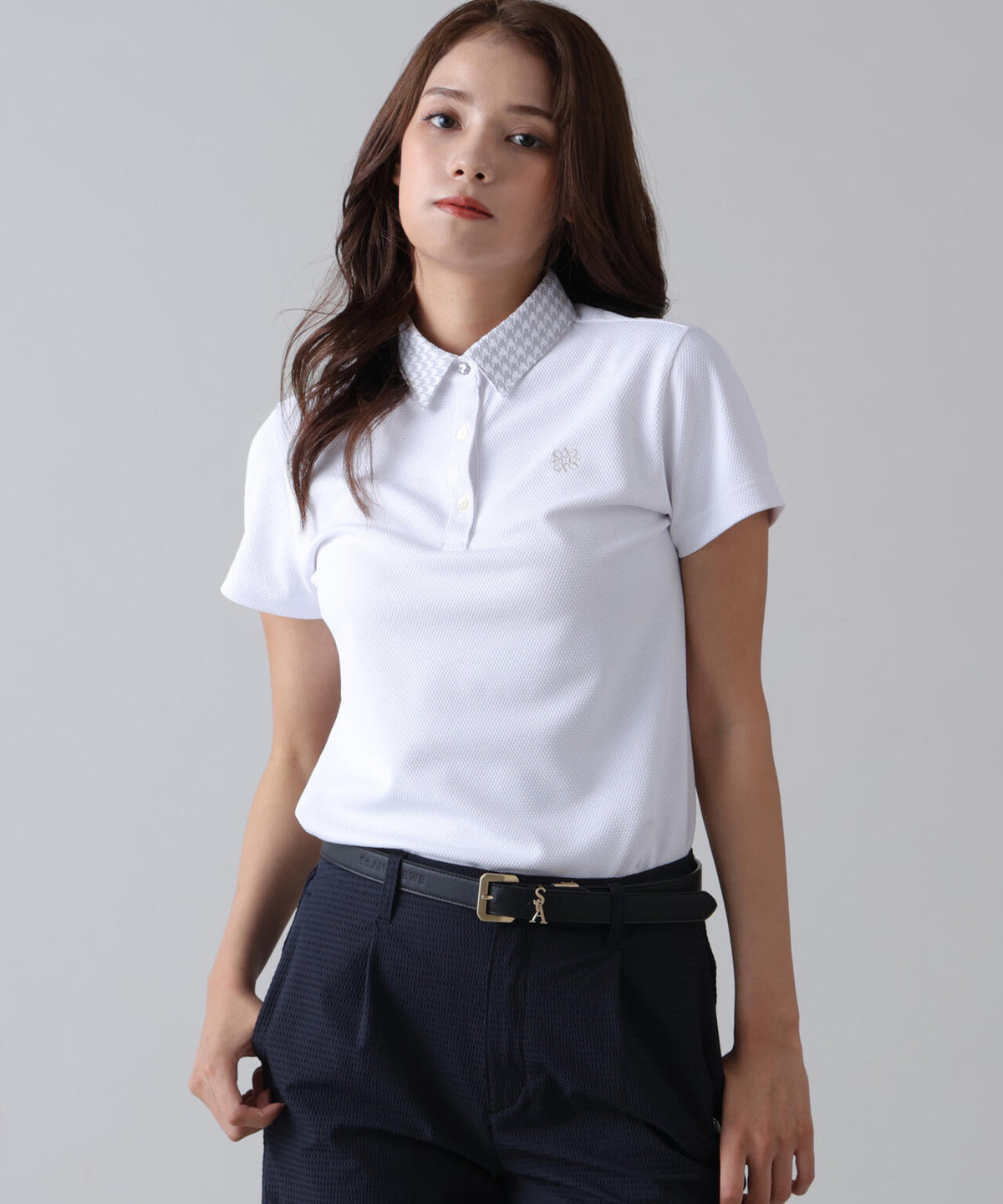 【吸水速乾】【UVカット】ポップコーンストレッチ半袖ポロシャツ (WOMENS)