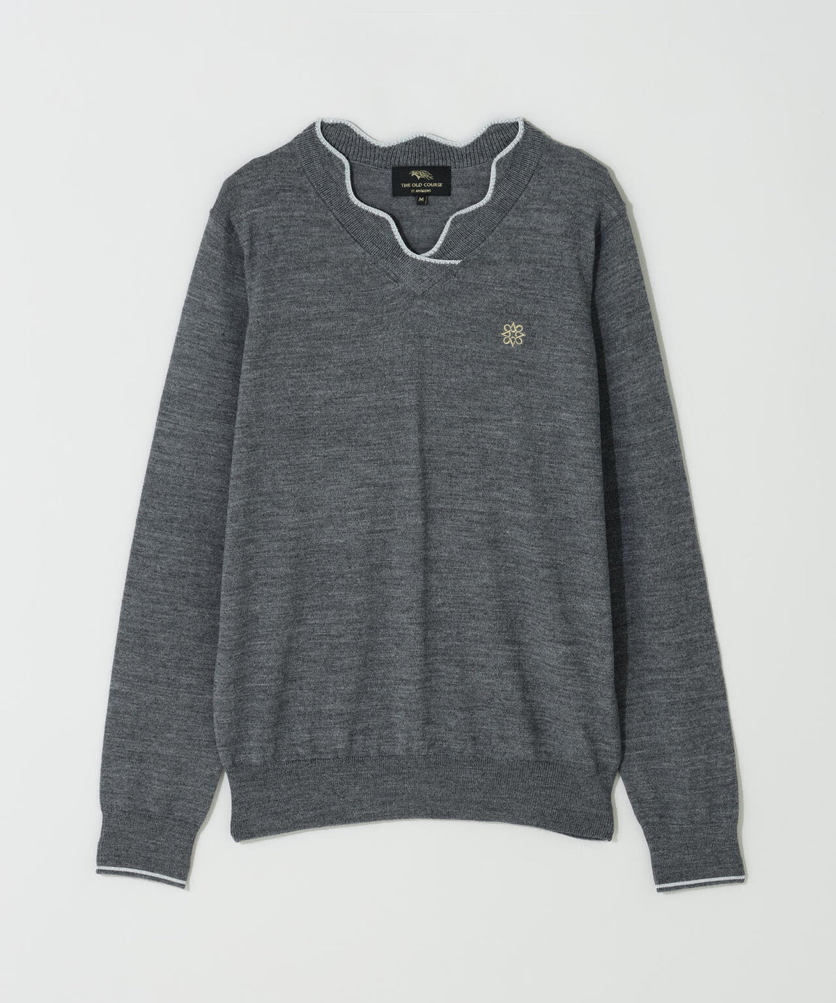 [THE OLD COURSE]12G天竺Vネックニットプルオーバー (WOMENS)