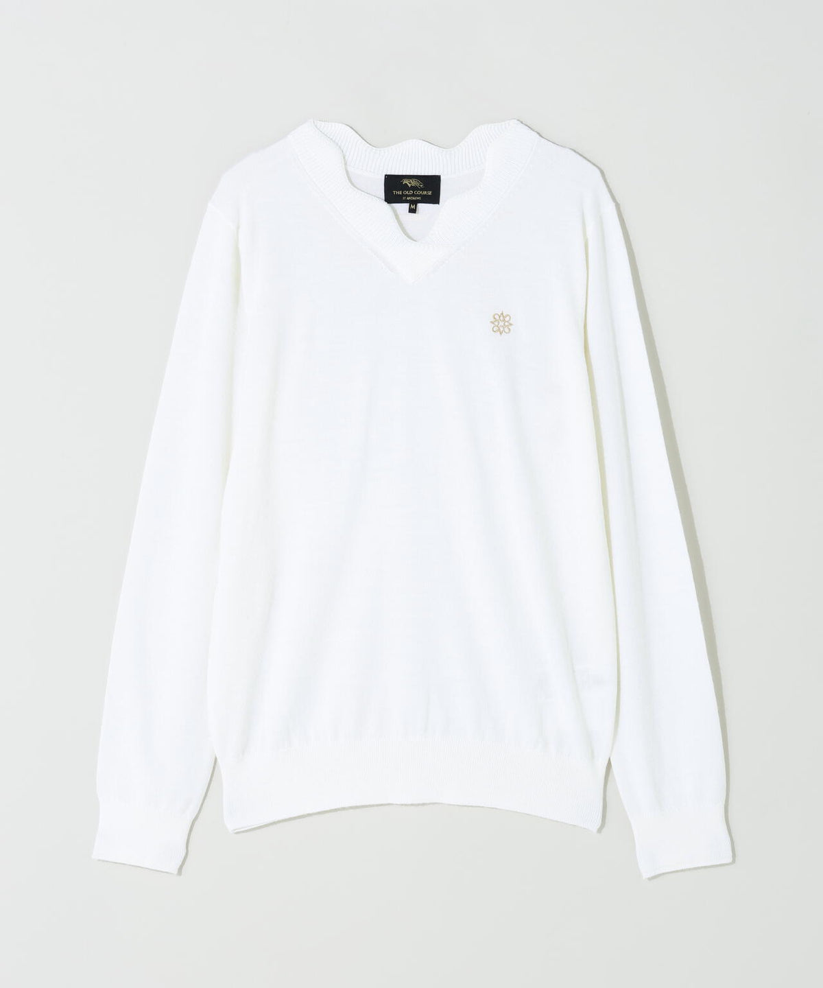 [THE OLD COURSE]12G天竺Vネックニットプルオーバー (WOMENS)