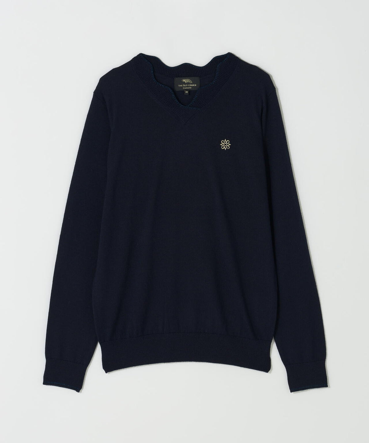 [THE OLD COURSE]12G天竺Vネックニットプルオーバー (WOMENS)