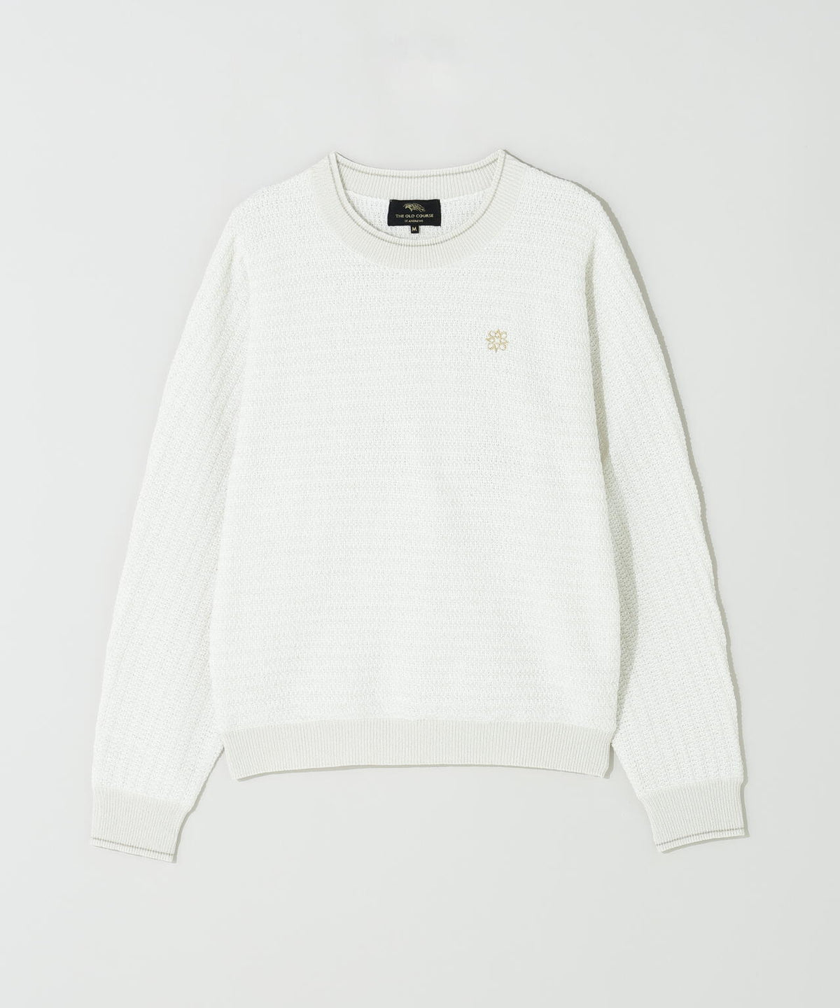 [THE OLD COURSE]9Gテープヤーンツイードクルーネックニットプルオーバー (WOMENS)