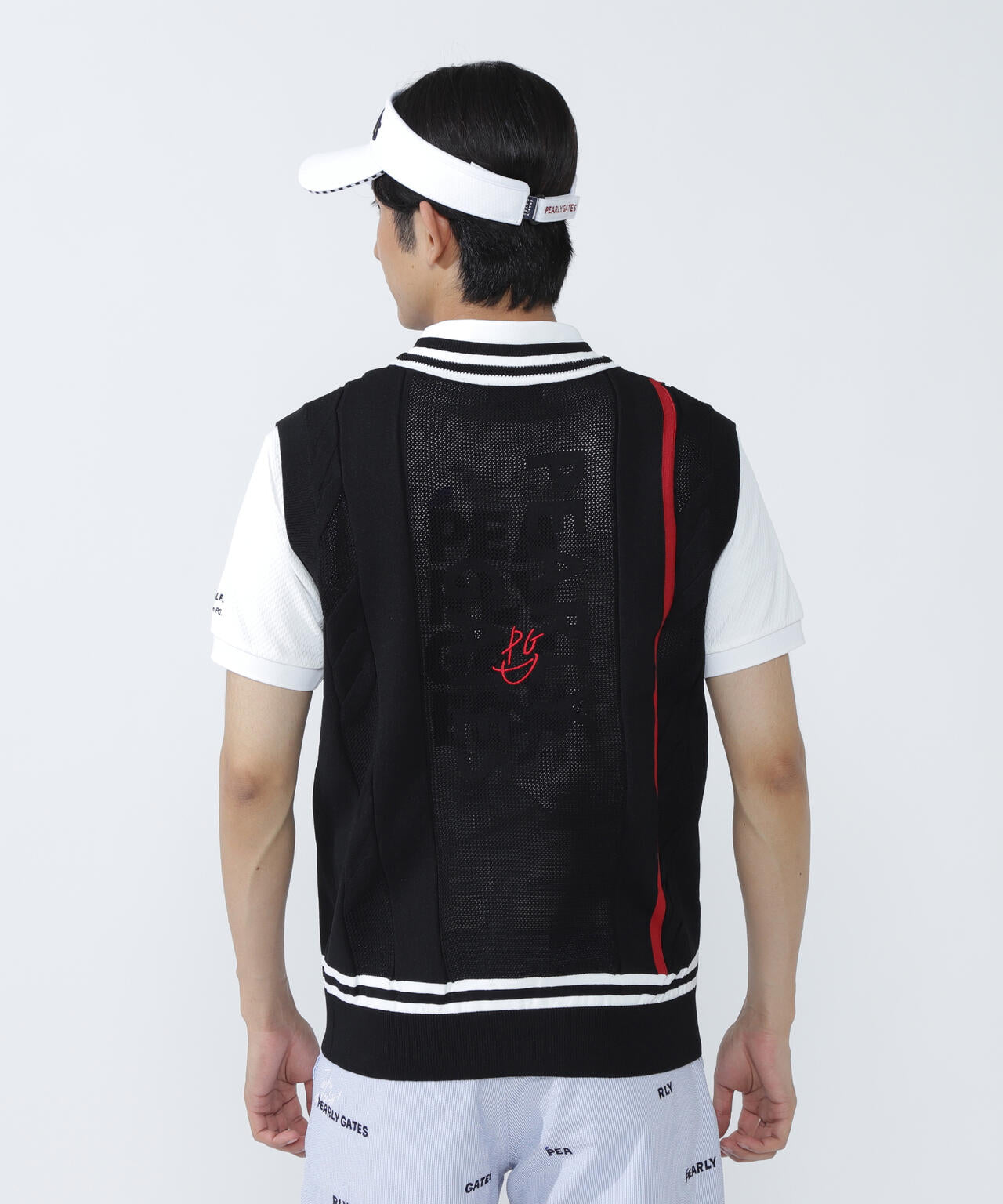 光栓ナナメケーブルVネックニットベスト