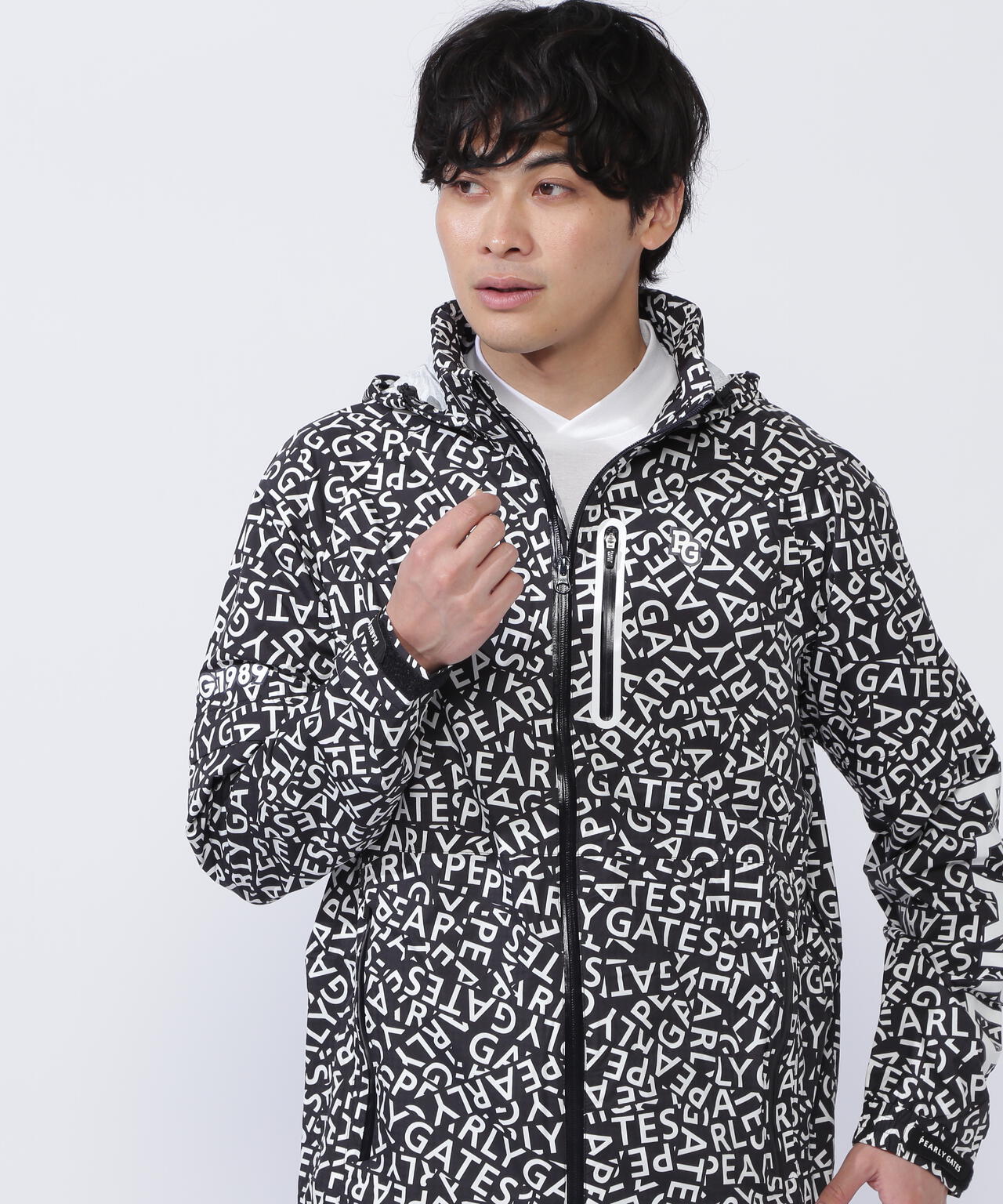 CRAFTEVOフルジップアップレインジャケット ＜ロゴ/千鳥柄＞ (MENS)