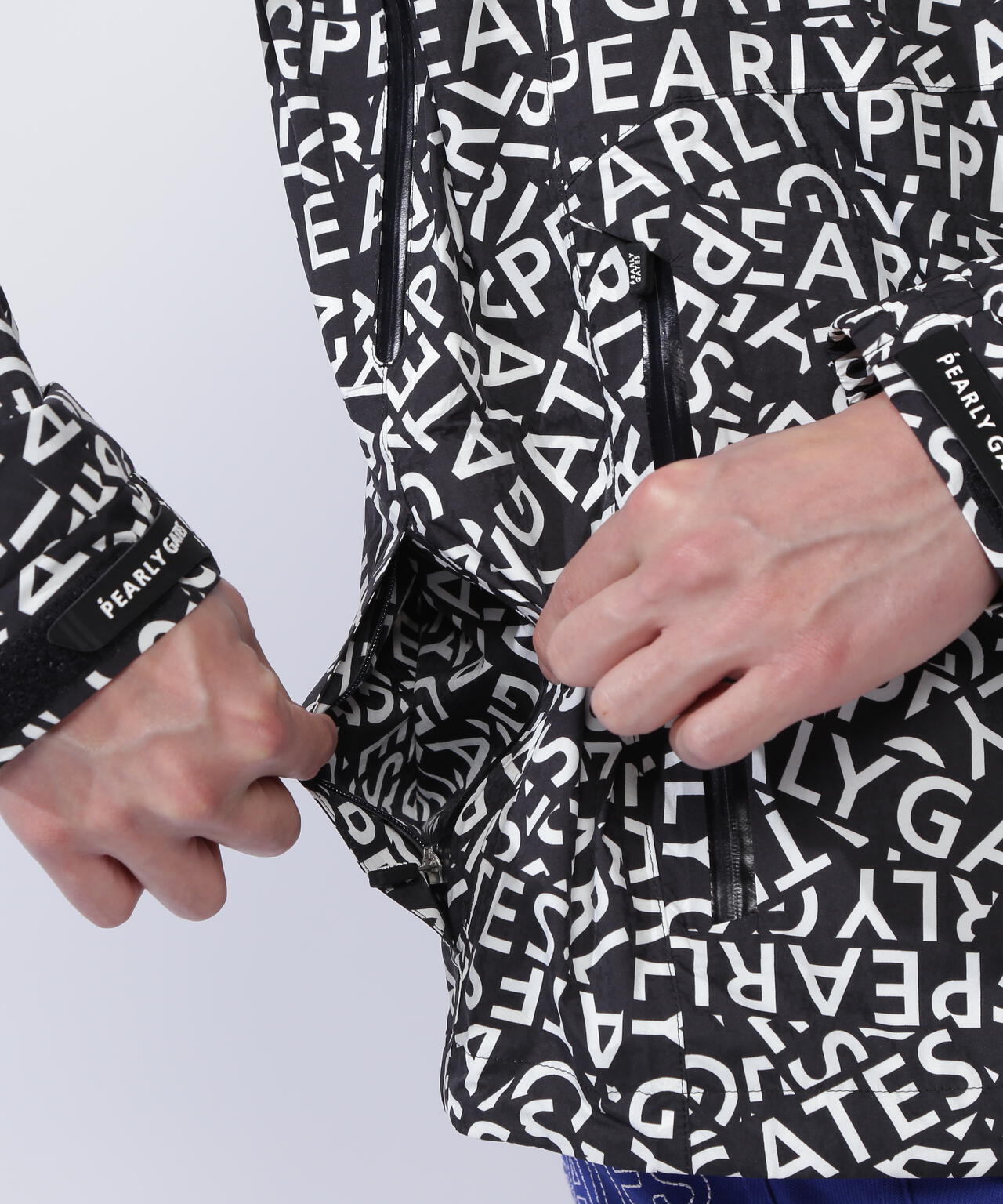 CRAFTEVOフルジップアップレインジャケット ＜ロゴ/千鳥柄＞ (MENS)