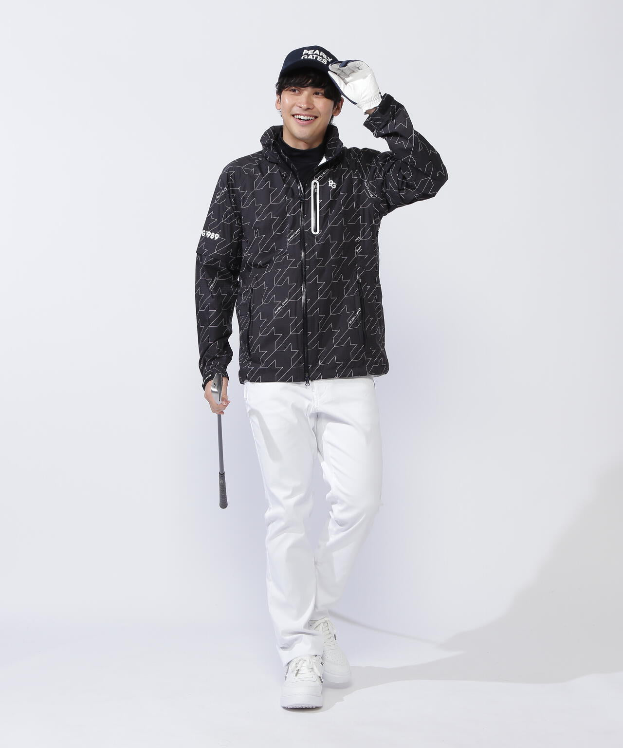 CRAFTEVOフルジップアップレインジャケット ＜ロゴ/千鳥柄＞ (MENS)