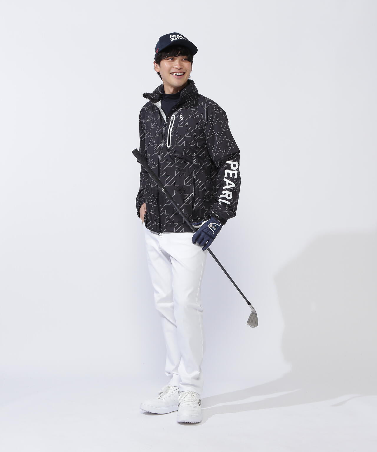 CRAFTEVOフルジップアップレインジャケット ＜ロゴ/千鳥柄＞ (MENS)