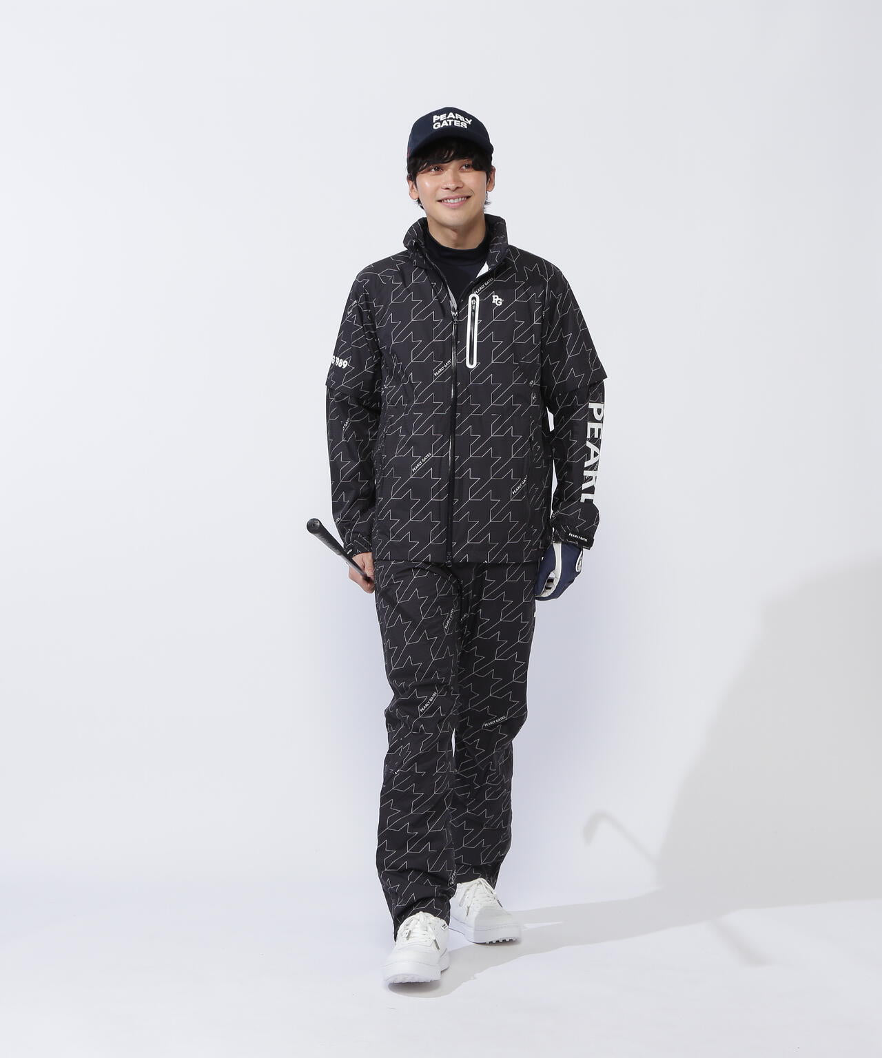 CRAFTEVOフルジップアップレインジャケット ＜ロゴ/千鳥柄＞ (MENS)