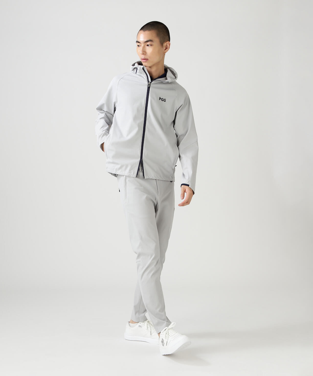 【PGG】【直営店舗&公式オンライン限定】TEXBRIDトリコットフルジップフーディブルゾン (MENS)