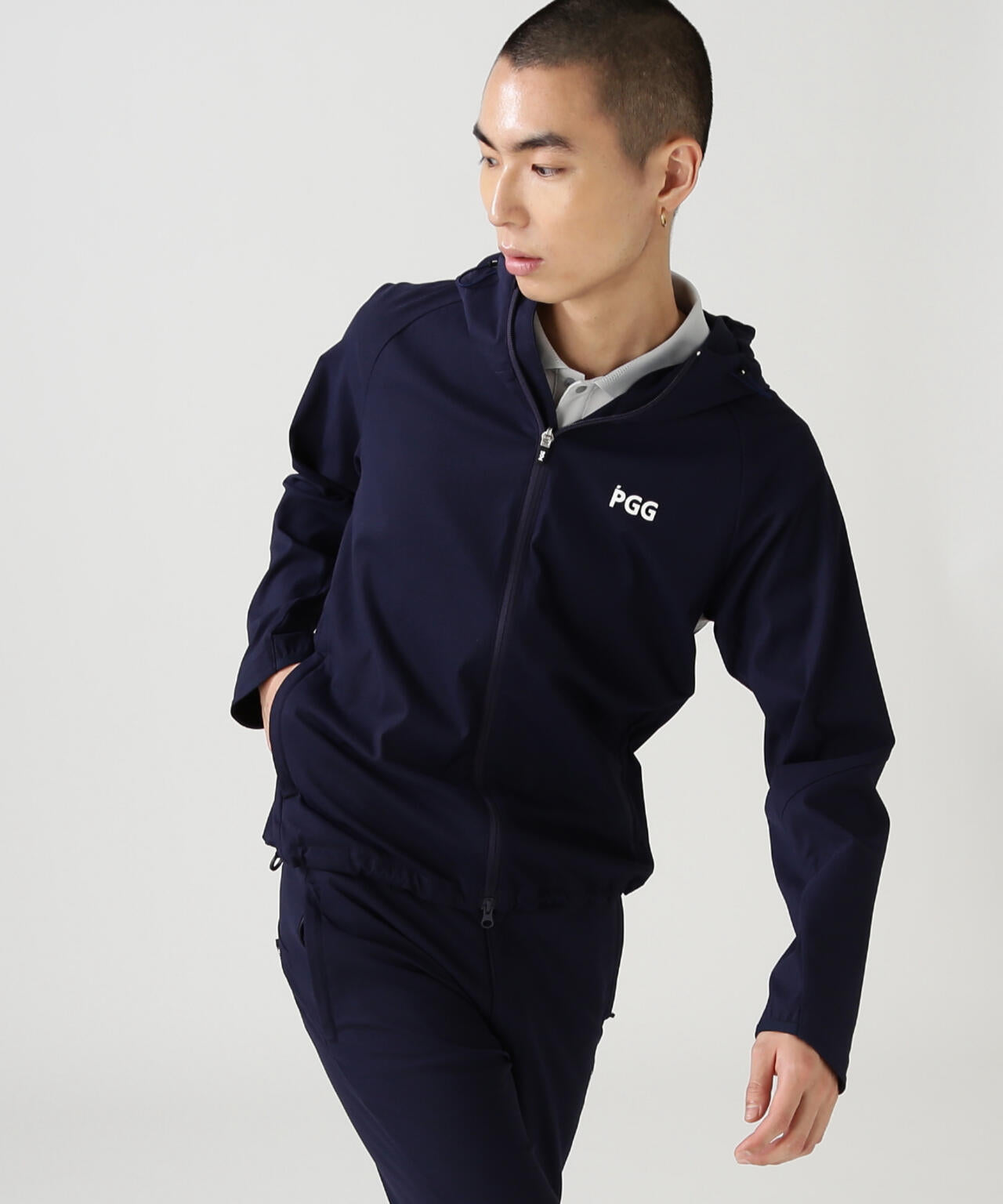 【PGG】【直営店舗&公式オンライン限定】TEXBRIDトリコットフルジップフーディブルゾン (MENS)