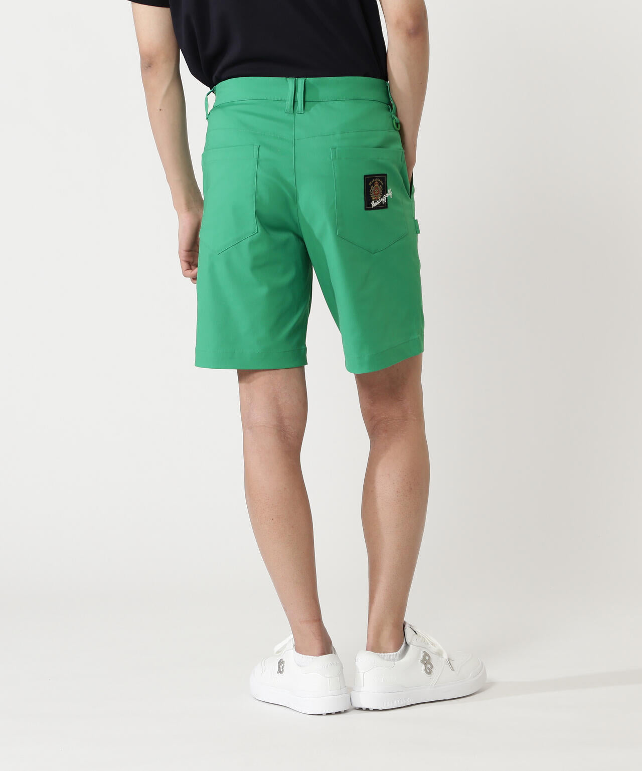 Peストレッチヘリンボーンショートパンツ