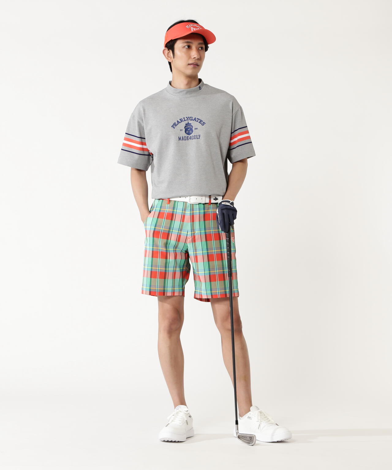 マドラスチェックPeストレッチサッカーショートパンツ