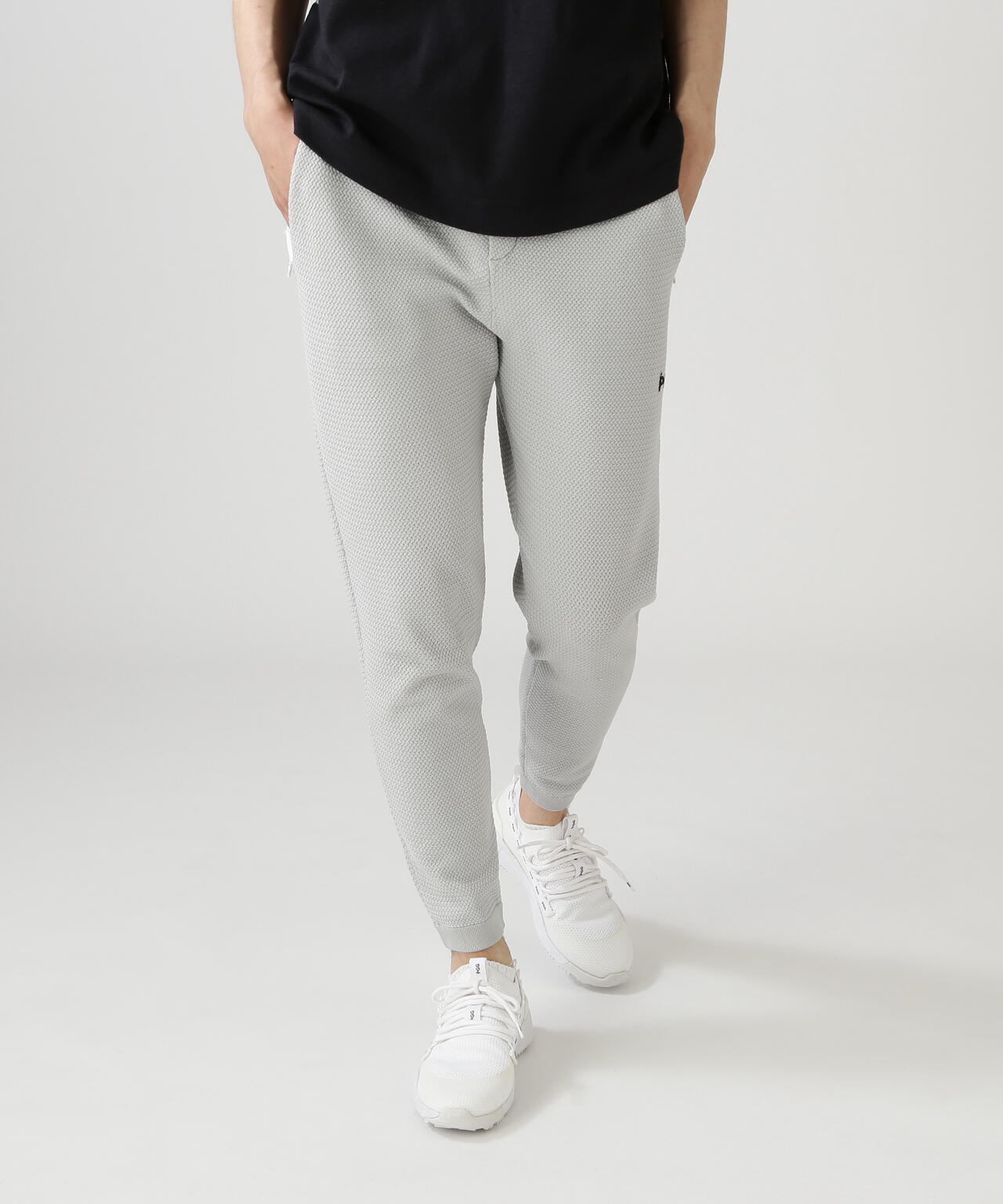 【PGG】【直営店舗&公式オンライン限定】ポリエステルヤーンmmニットパンツ (MENS)