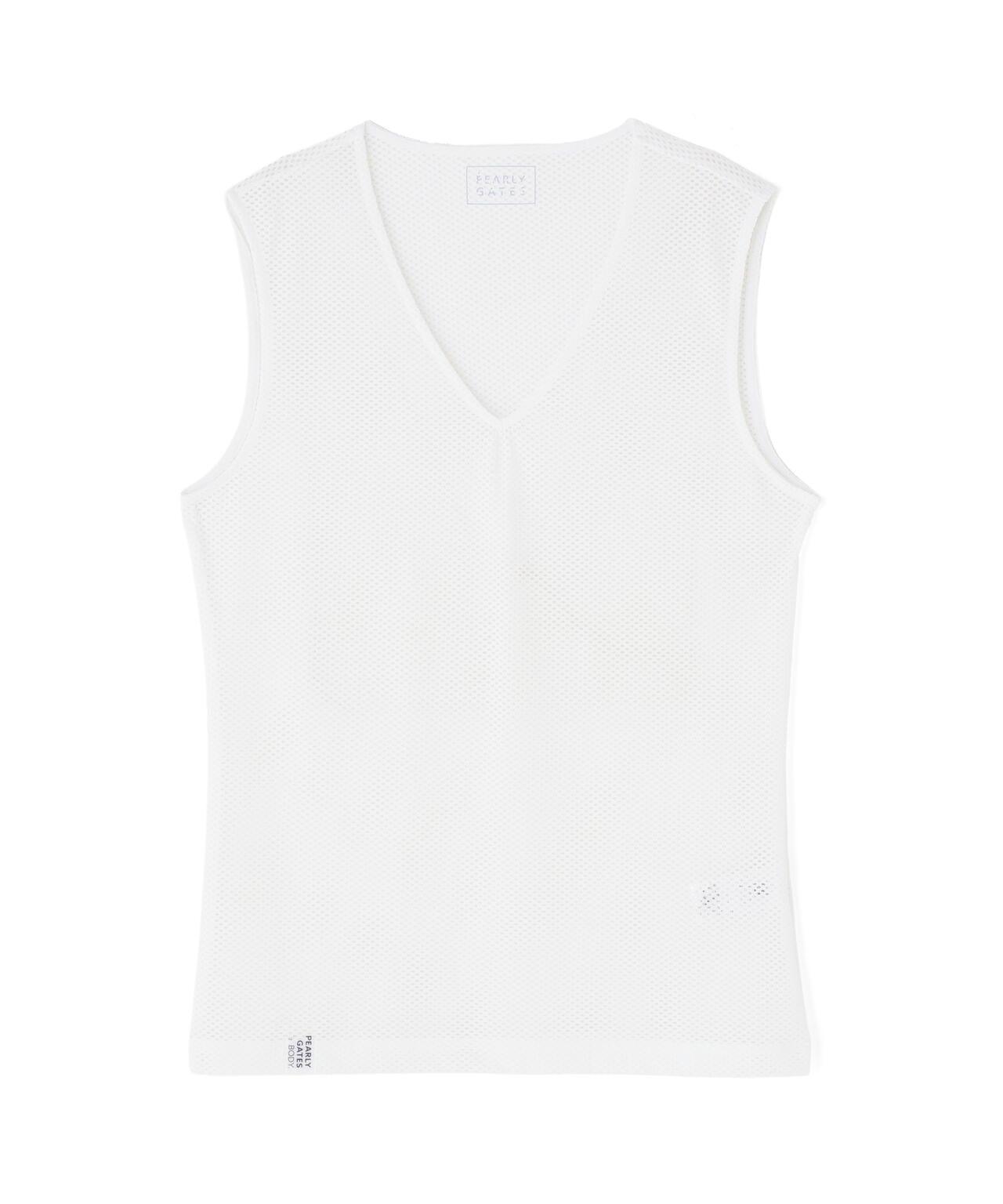 【PG BODY】E/ストレッチメッシュスリーブレスカットソー