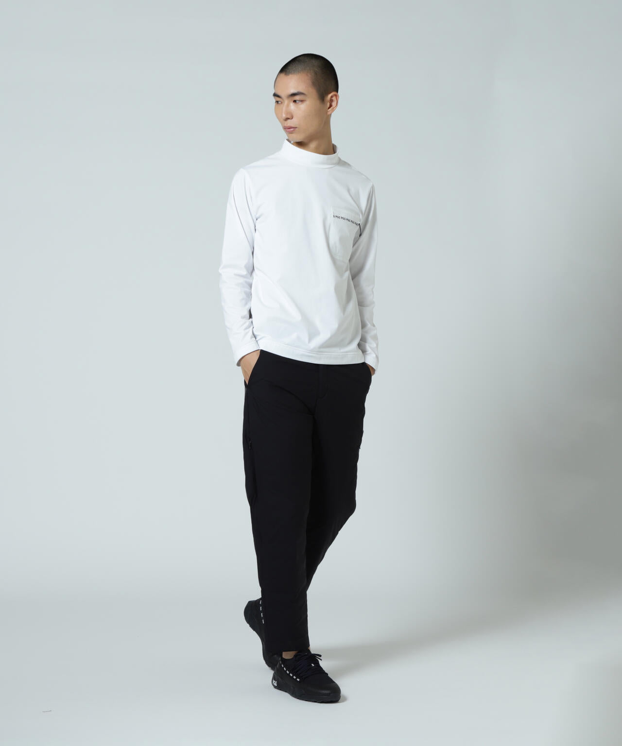 【PGG】【直営店舗&公式オンライン限定】超KARUISHI長袖ハイネックカットソー (MENS)