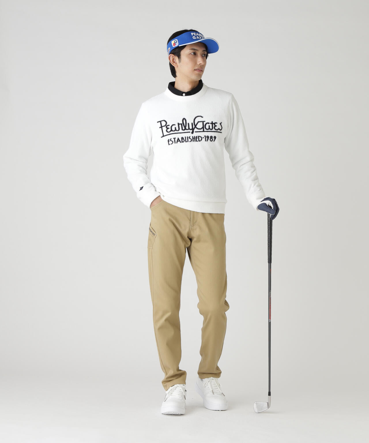 裏付きクルーネックニットプルオーバー